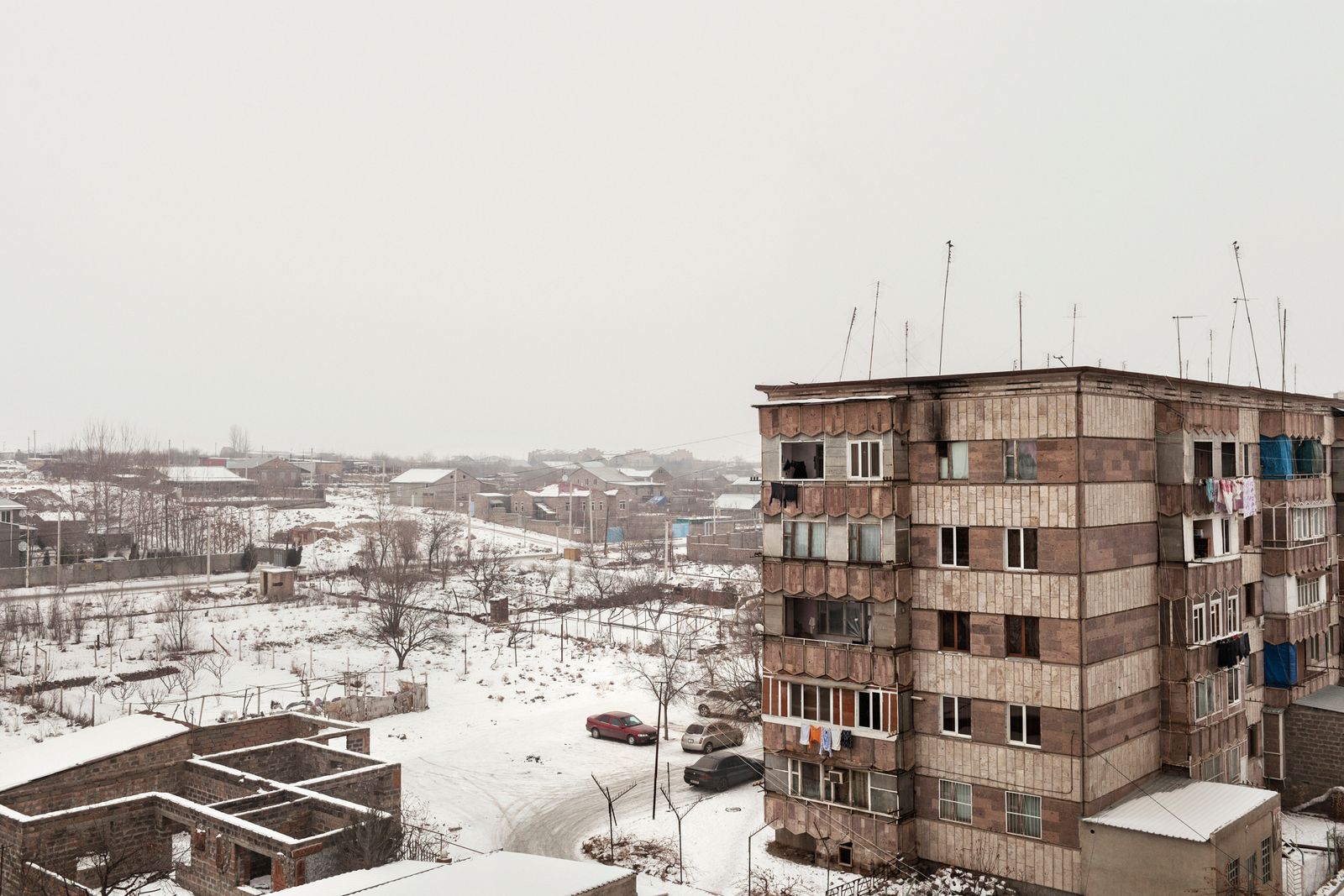 © Stefano Morelli - Metsamor, Armenia. View of Metsamor from the bedroom of Valodya, 69, a former nuclear plant worker.