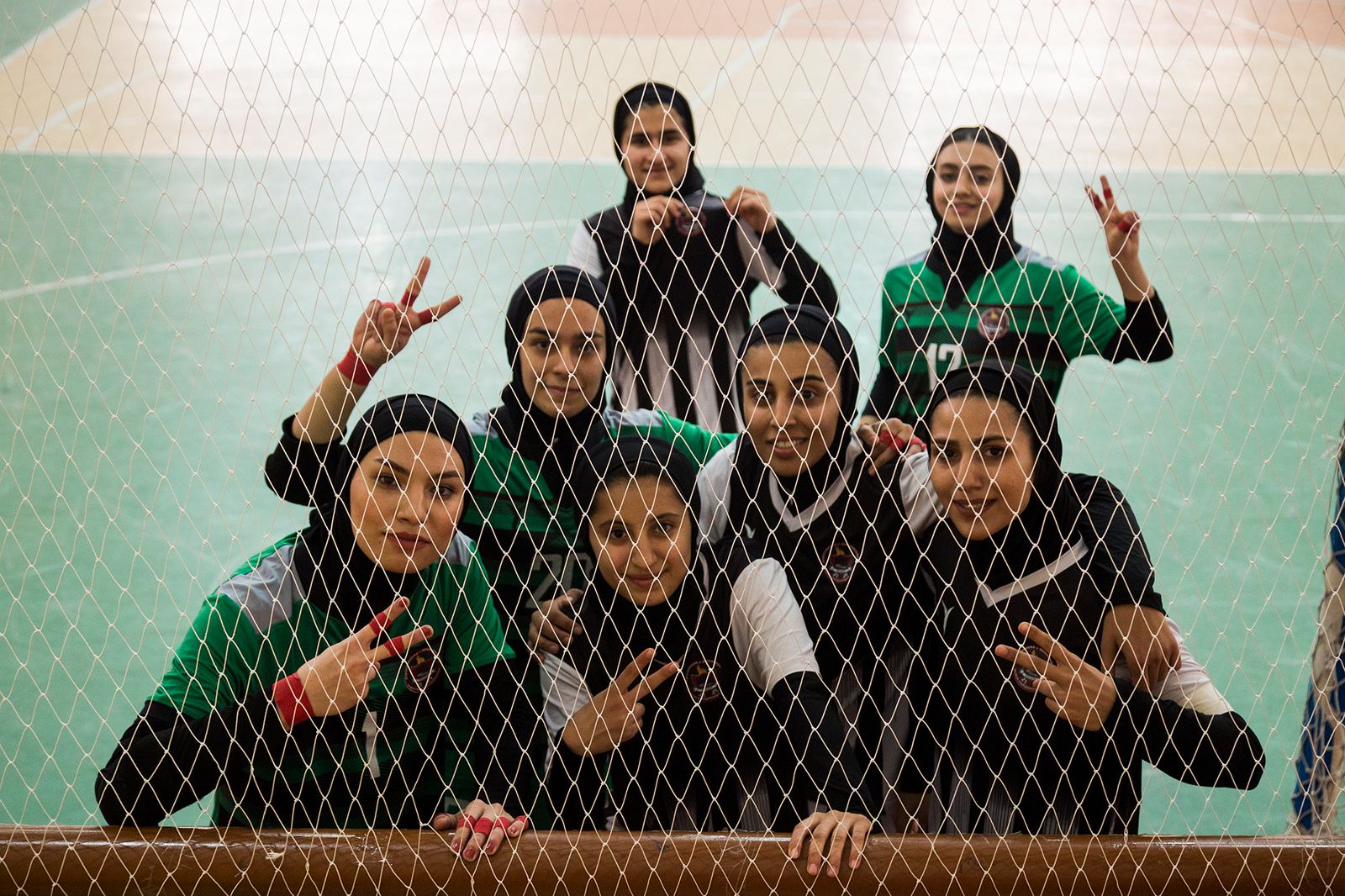 © Azadeh Besharati - Samira and her new friends in Futsal team