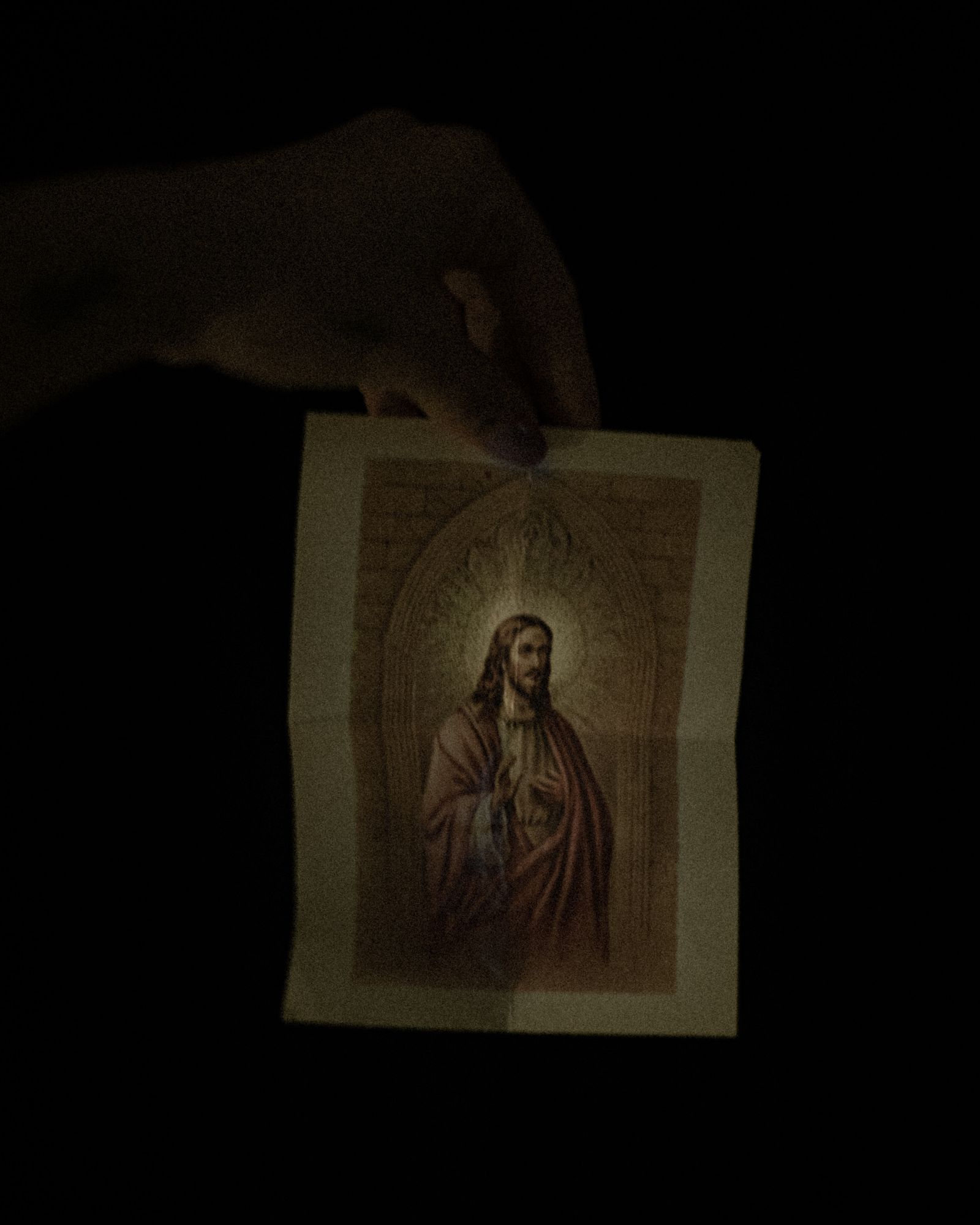 © Chloe Sharrock - Leaflet representing Jesus Christ, distributed in a church in Baghdad.