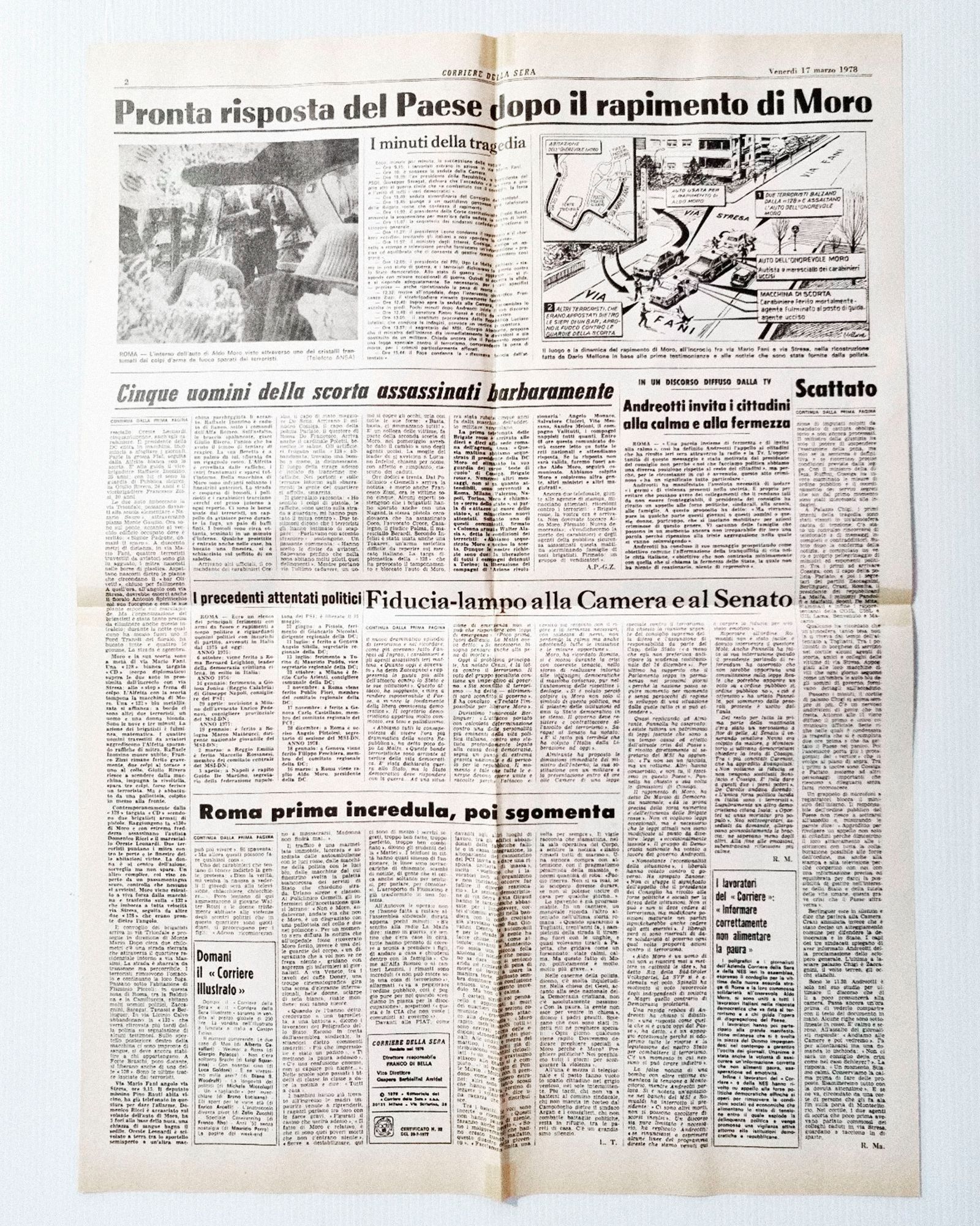 © Sofia Noce - Screenshot, Corriere della Sera, Year 103 No. 61, Friday 17 March 1978, eBay advertisement.