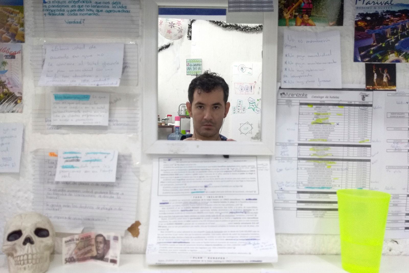 © Arturo Velázquez Hernández - Self-portrait at my first job in Cancun; an illegal call center. Cancun, Quintana Roo, Mexico, 2020.