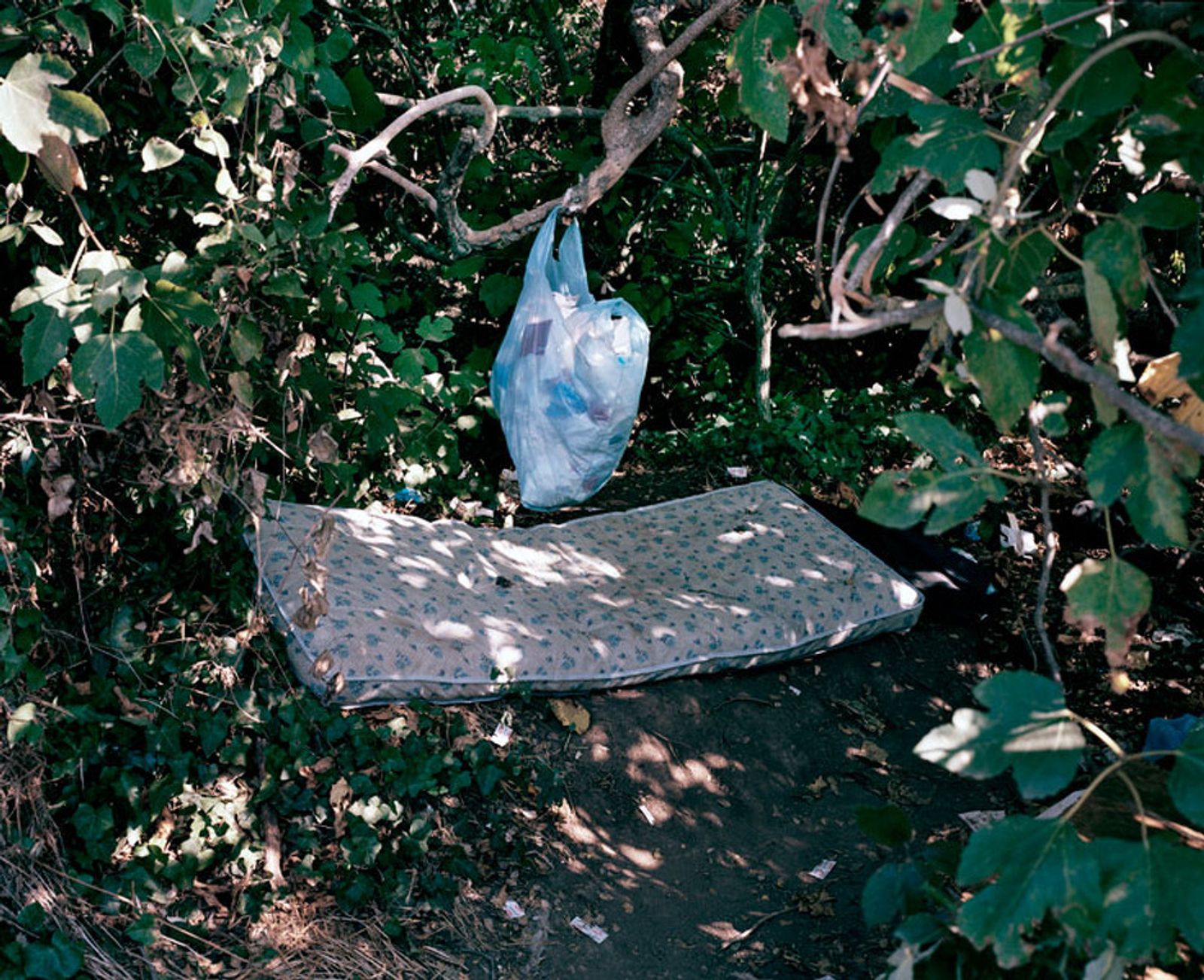 © Paolo Patrizi - A mattress used by sex workers in a wooded area on the outskirts of Rome