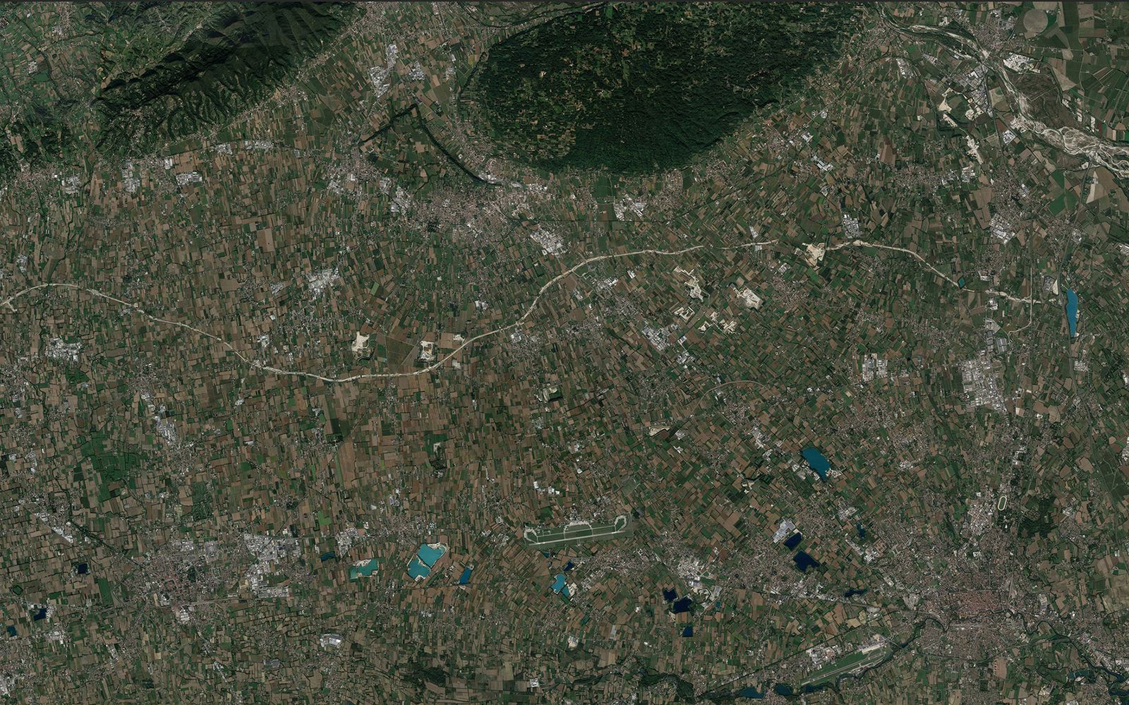 © Matteo De Mayda - Satellite Picture of the Superstrada Pedemontana Veneta. Image by DeFrost Studio.