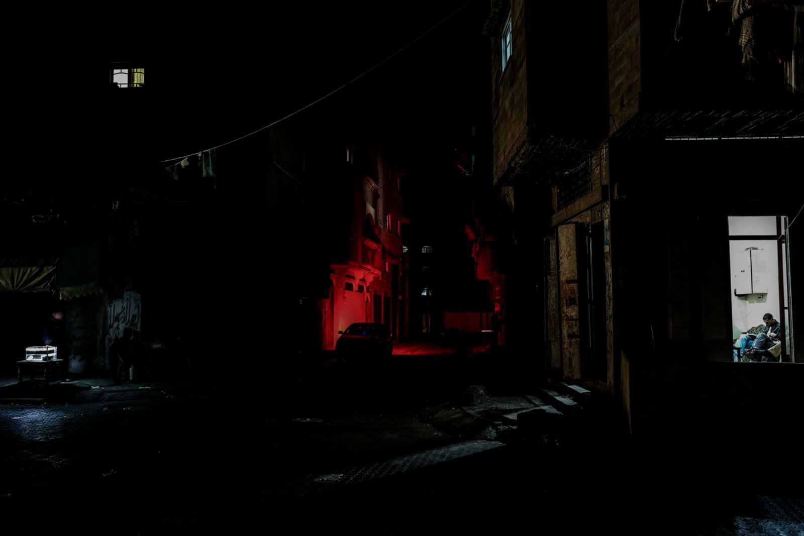 © Gianluca Panella - Gaza City, waiting in a barber shop in Al Shate'e Camp in a late winter afternoon.