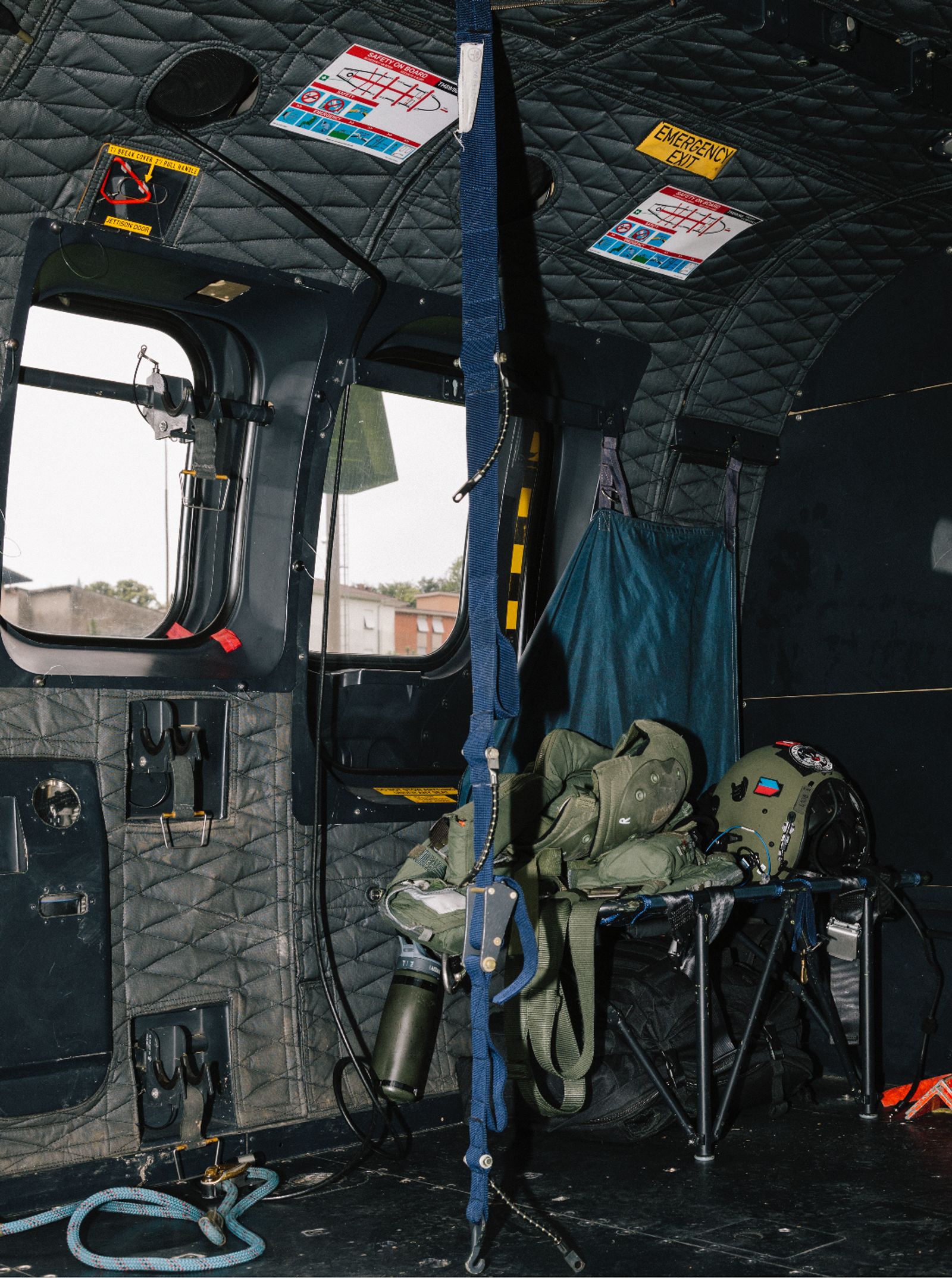 © Salvatore Vitale - The interior of a Swiss Air Force’s Super Puma Helicopter used for for liaison, rescue and disaster relief.