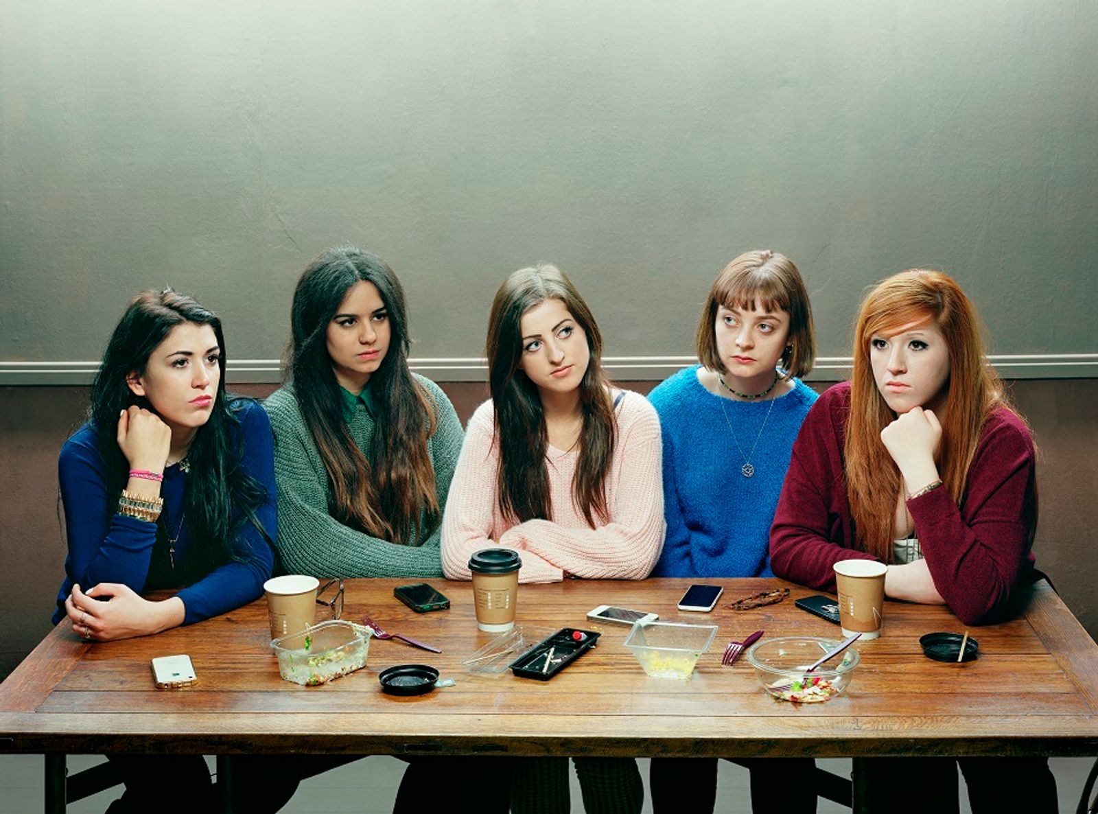 © David Stewart, Five Girls 2014. (Winner of the 2015 Taylor Wessing Photographic Portrait Prize)