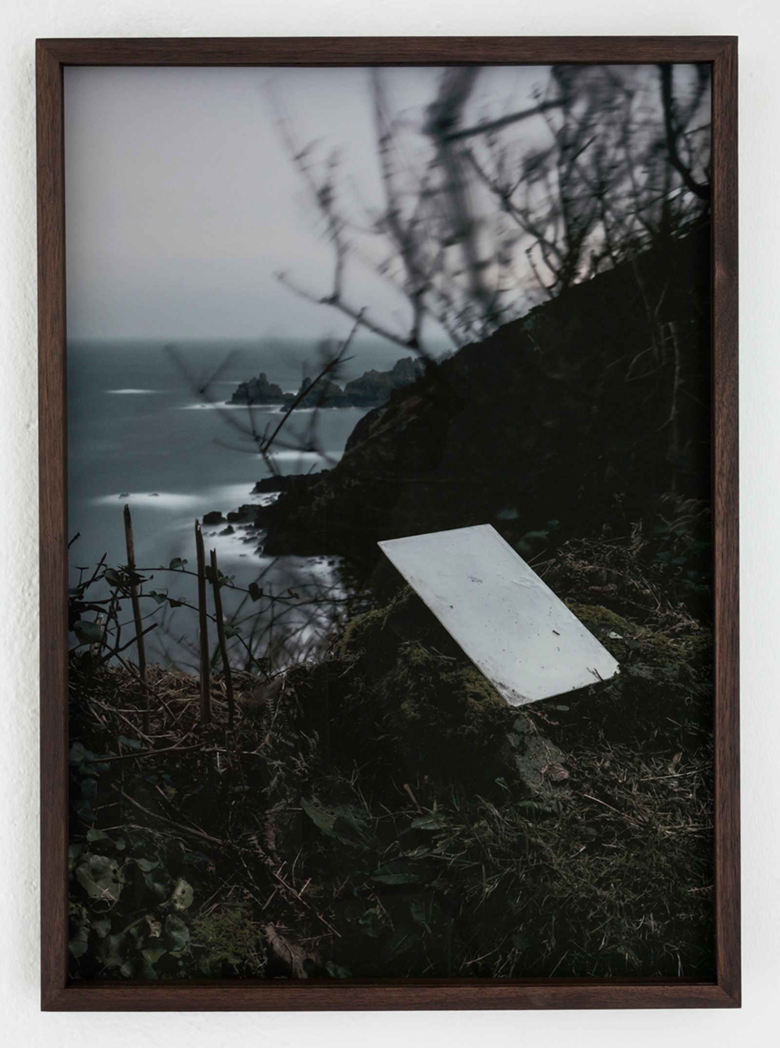 © Johan Österholm - "Moon Plate Exposing (Isle of Sark)" (2017). Found glass from the Isle of Sark being exposed to the light of the full moon.
