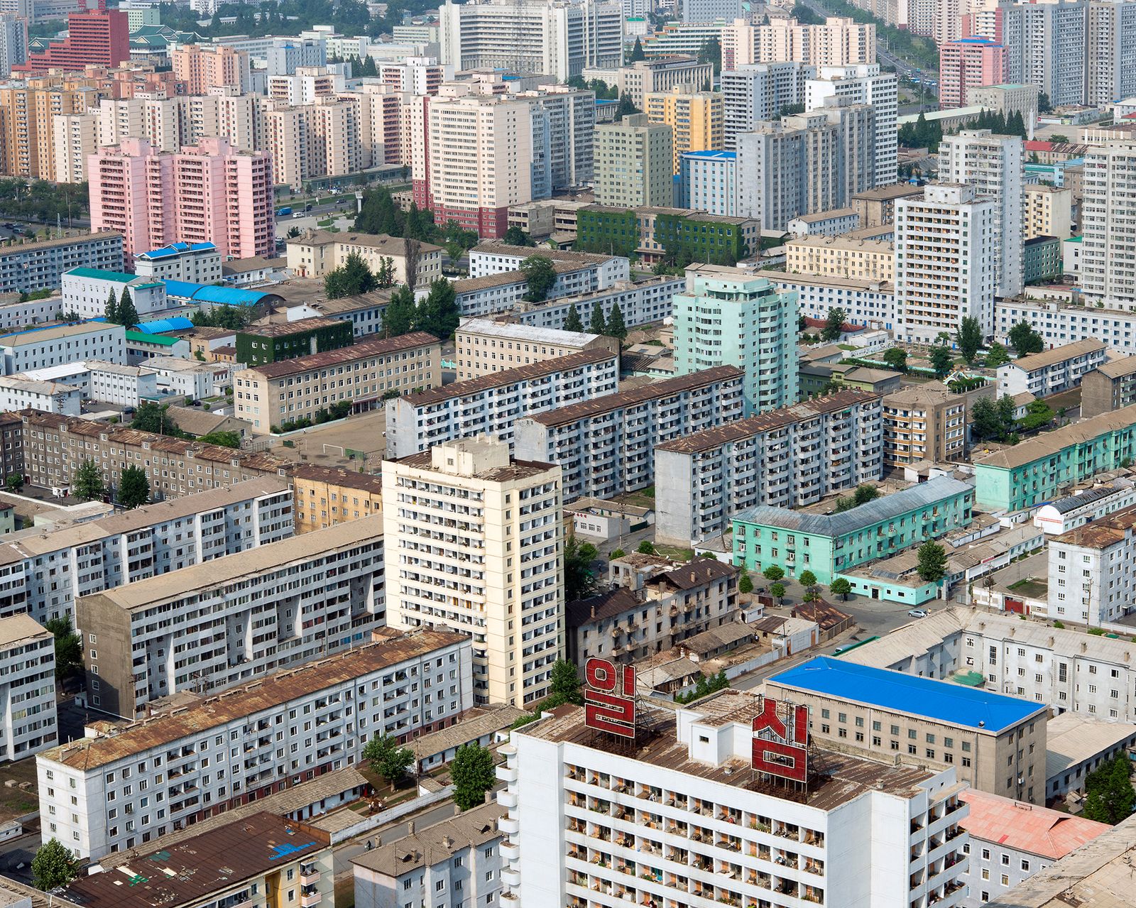 © Lee Grant - A view across Pyongyang, 2014