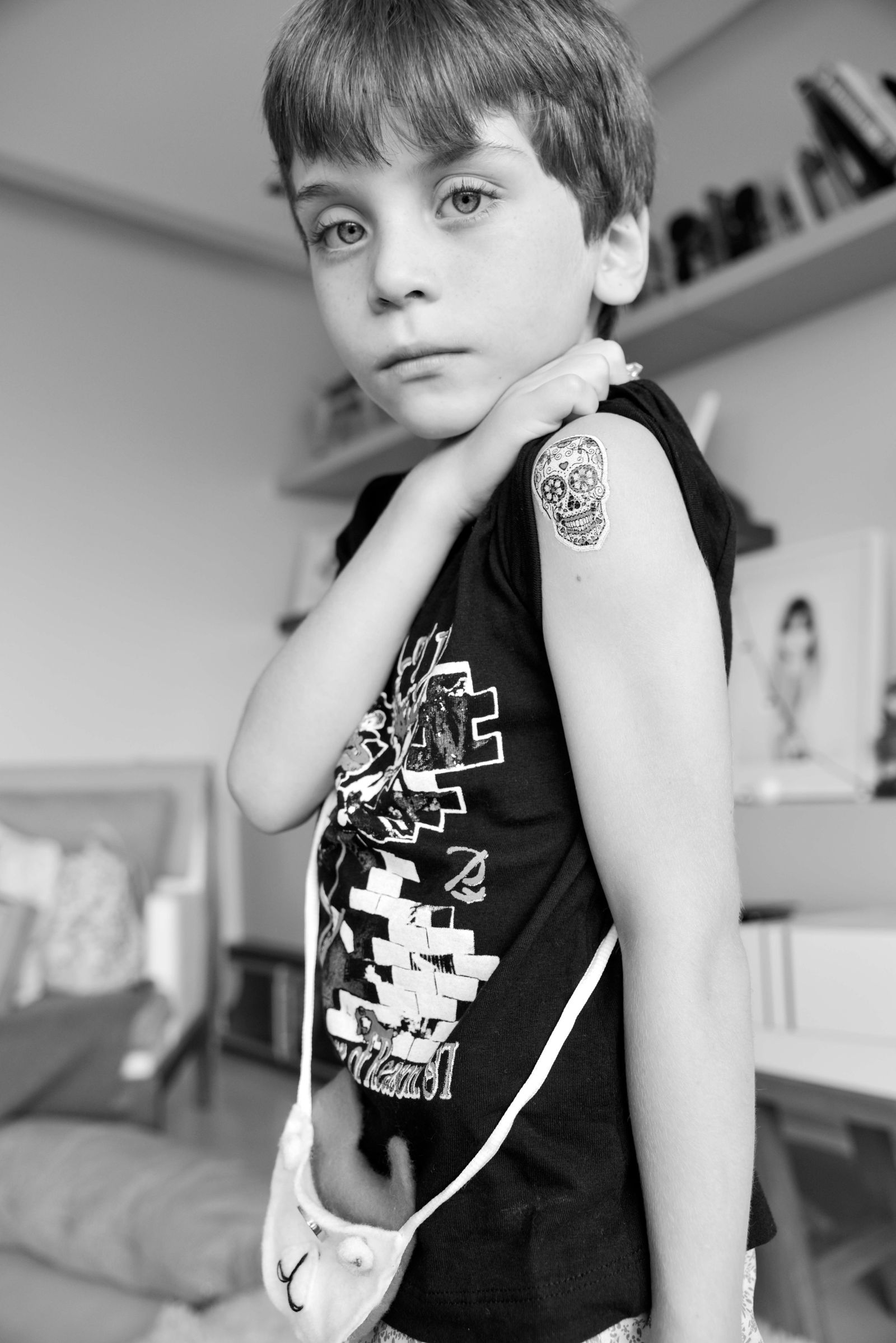 © Madelaine Ekserciyan - Indio just turned 6 years old and got his first tatoo.