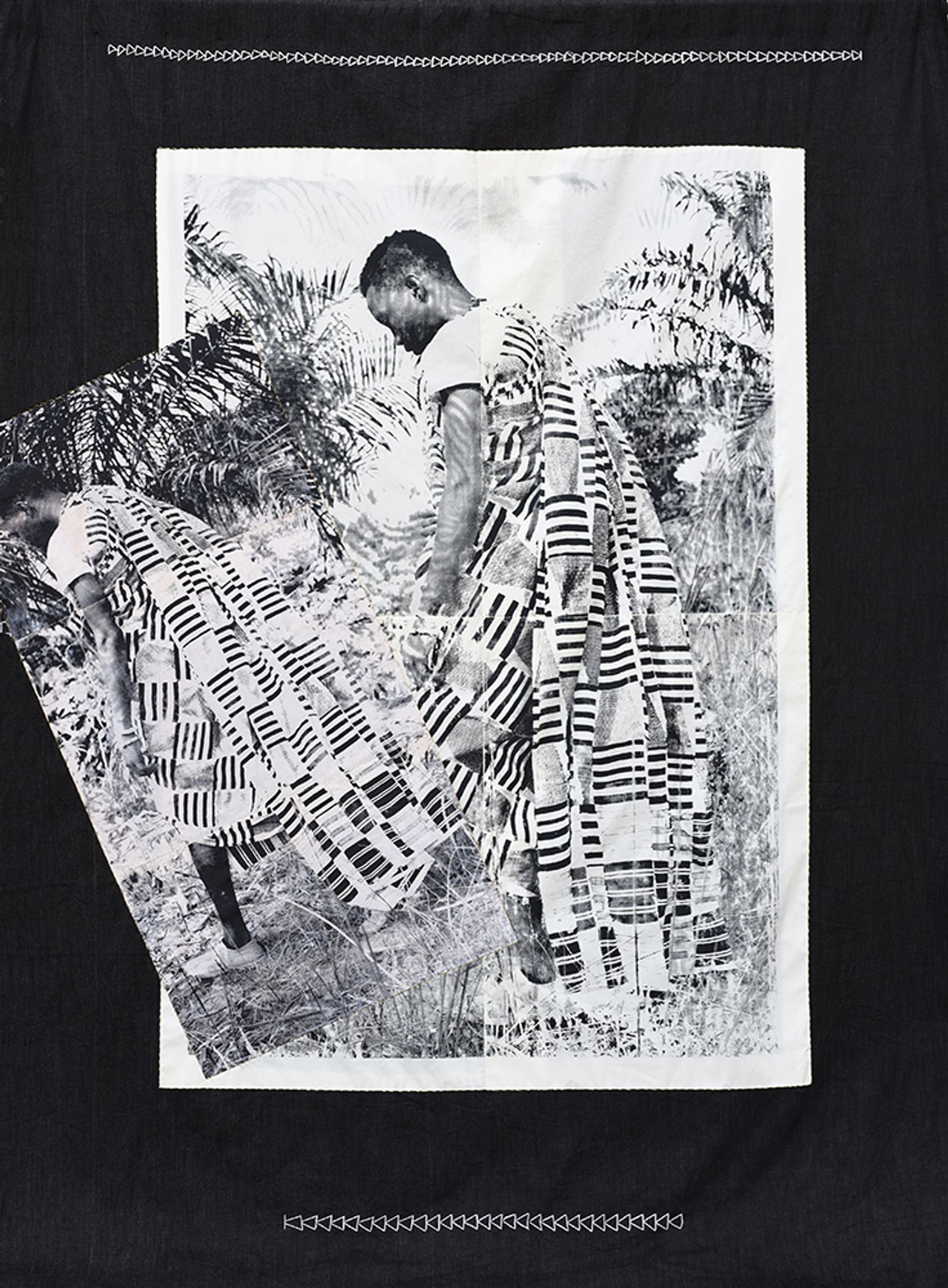 © Zohra Opoku - In Bob's Footsteps, Screenprint on textile, Thread, Denim