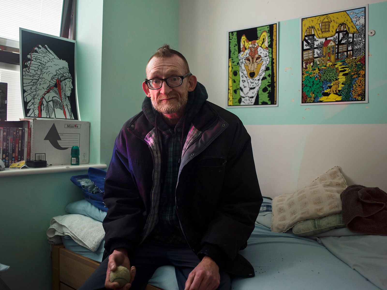 © Polly Braden - Roy in his bedroom at the secure hospital