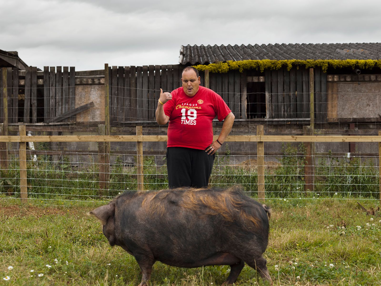 © Polly Braden - Rodney is particularly attached to a pig called Ruby.