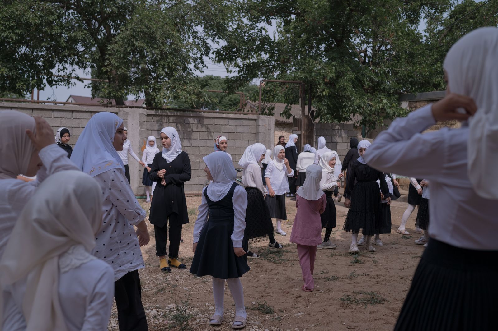 © Gadjieva Madina - The girls are playing ball at break (the madrasa in the village of Manaskent).