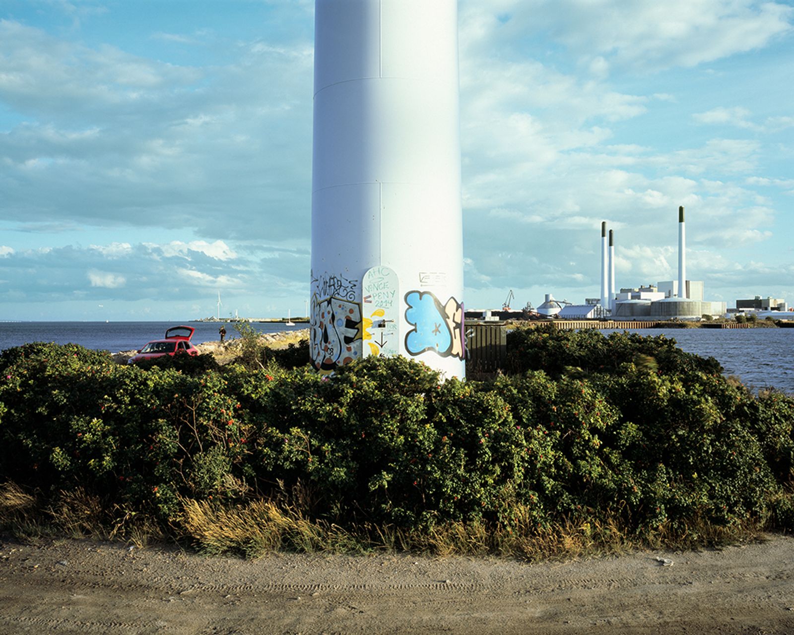 © Bryan Steiff - Graffittied Turbine, Refshalevej, Copenhagen, Denmark, 2014