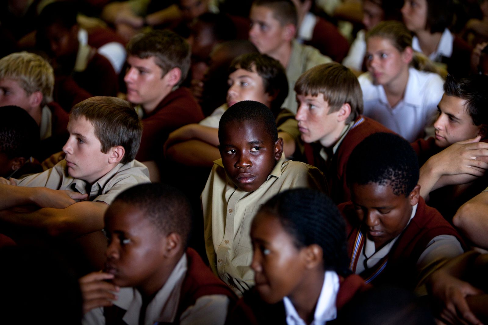© Ilvy Njiokiktjien - Children during the first hour in school, in a rural school in Bela Bela, South Africa.