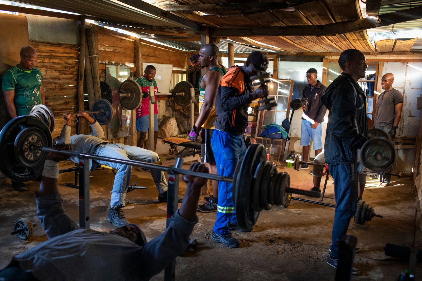 © Ilvy Njiokiktjien - A make shift gym in the township of Khayamandi, in Stellenbosch.