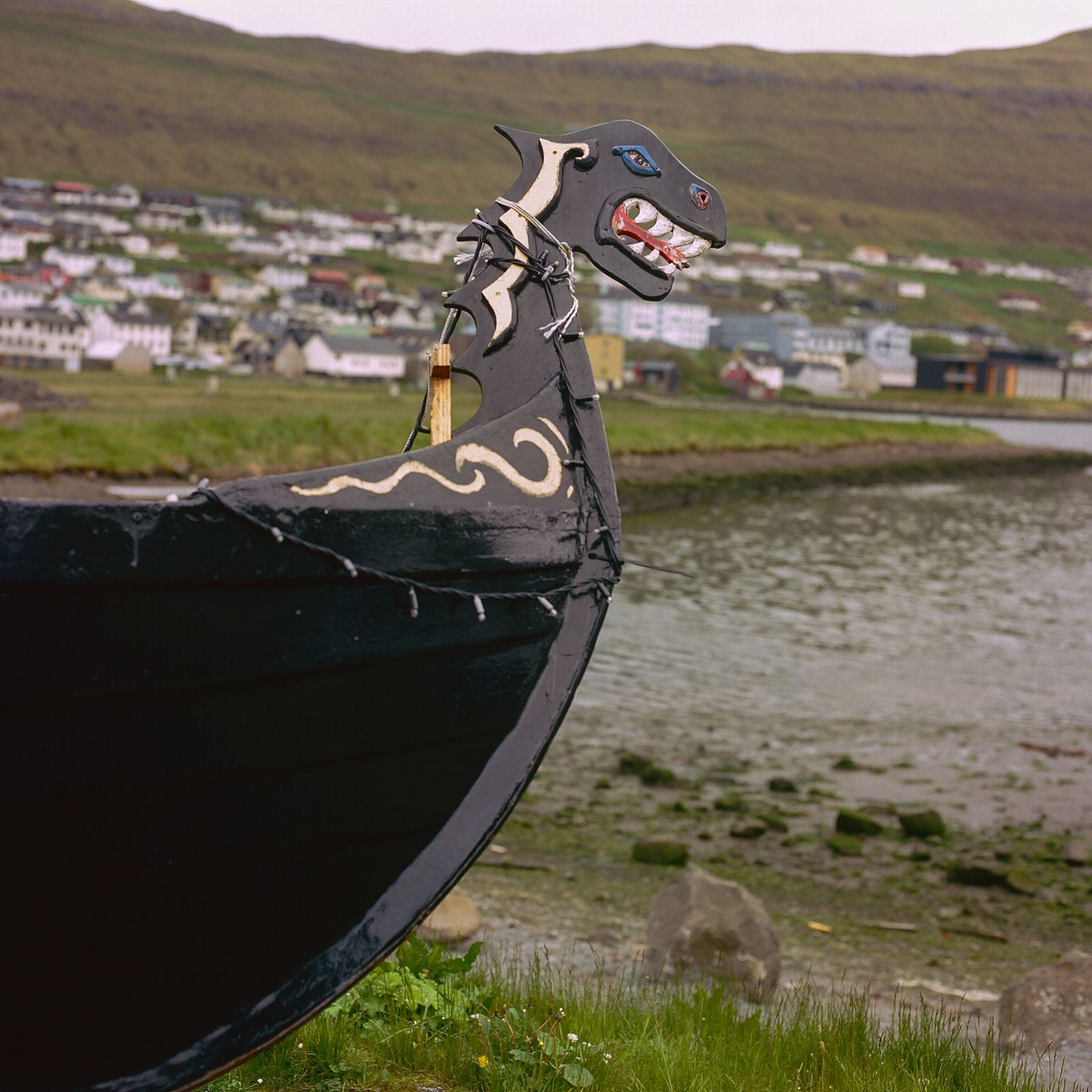 © Silvia Varela - Dragon figure on the bow of a rowing boat, Klaksvik, Faroe Islands.