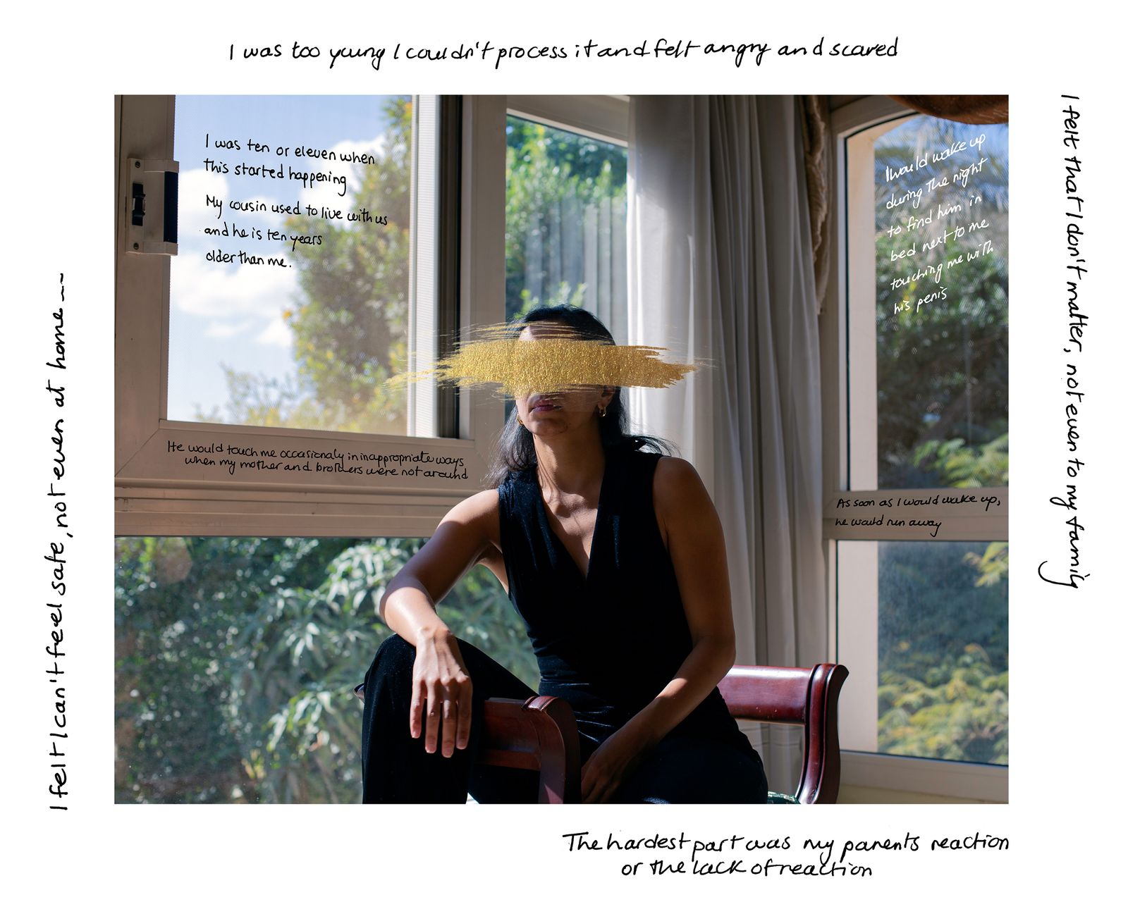 © Lina Geoushy - Image from the Shame Less: A Protest Against Sexual Violence photography project