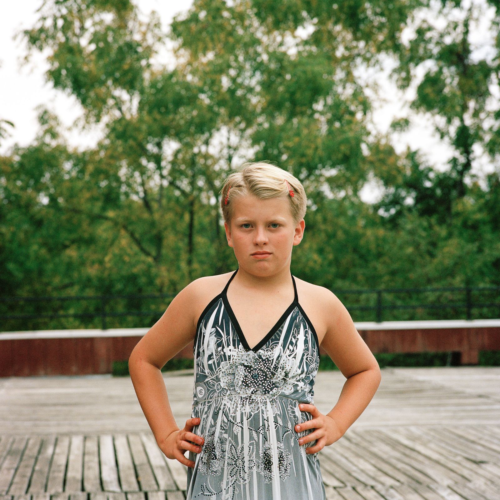 © Lindsay Morris - Stefi takes a moment to pose minutes before jumping on stage for the Camp I Am fashion show (2010).