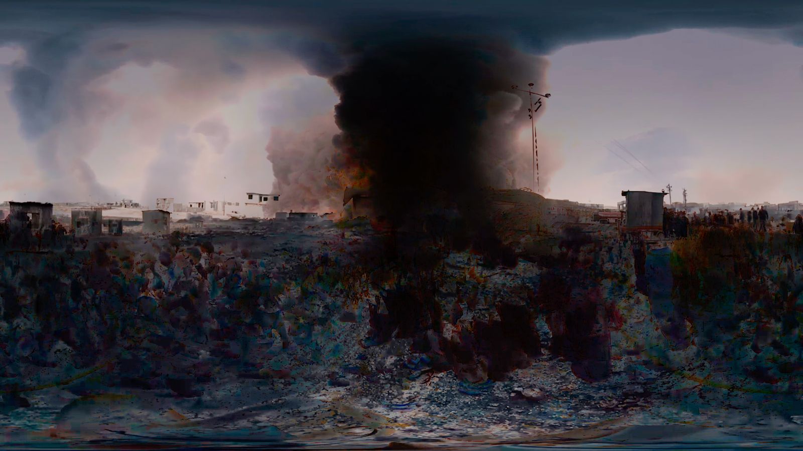 © Alfonso de Gregorio - A Journey to Iraq's Burning Oil Fields. Qayyarah, Northern Iraq, Iraq, War Against Reality, Digital C-Print, 32 x 18 in