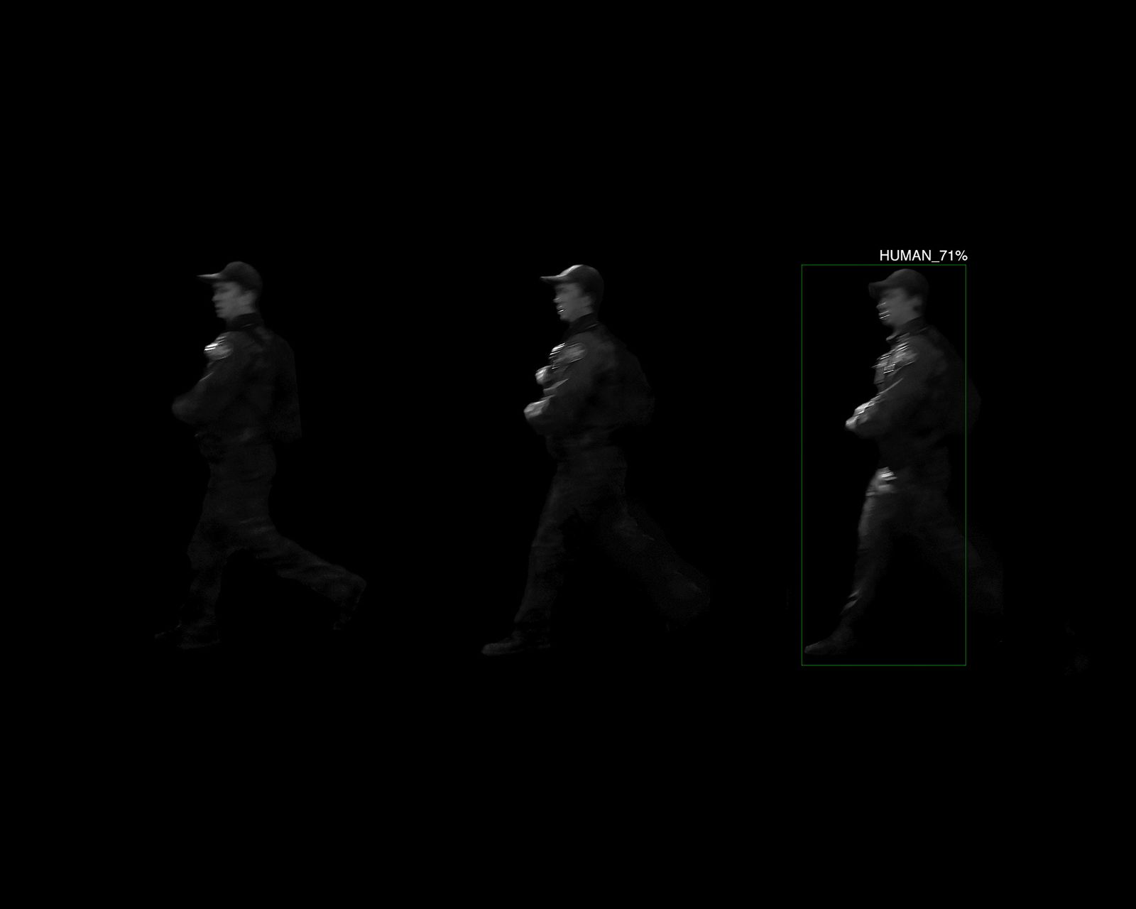 © Alex Turner - 3 Captures of 1 Human (Border Patrol) with A.I. Recognition, 3-Second Interval, Censored Location, AZ