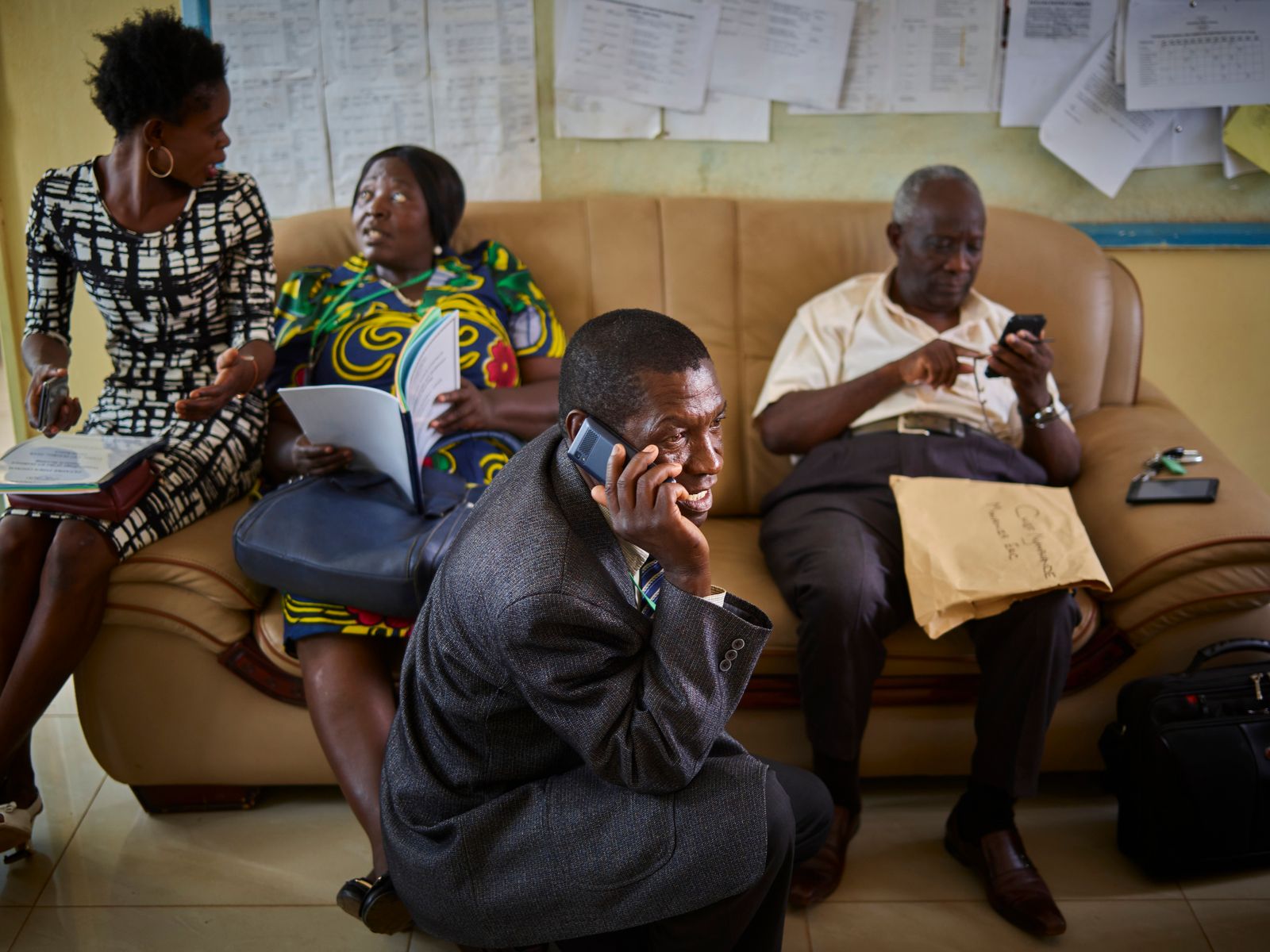 © Jörg Gläscher - Members of Petauke Town council preparing for the monthly city meeting in city hall of Petauke, Zambia