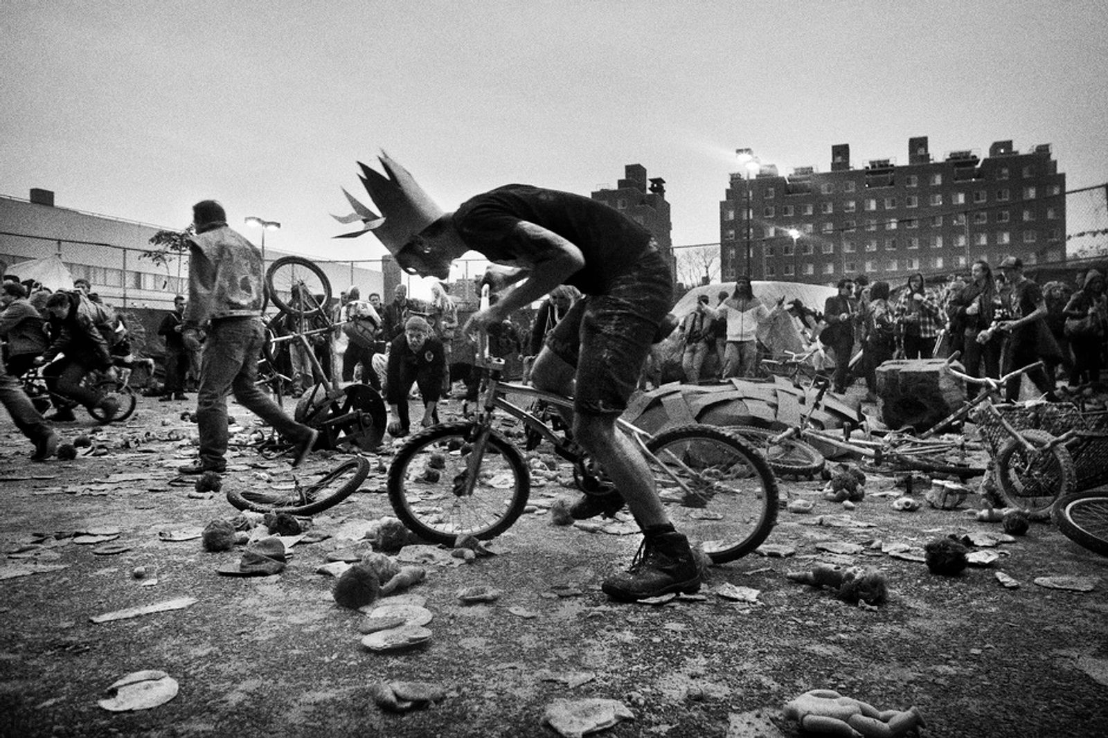 © Julie Glassberg - It is mayhem at the Bike Kill event, Brooklyn NY.