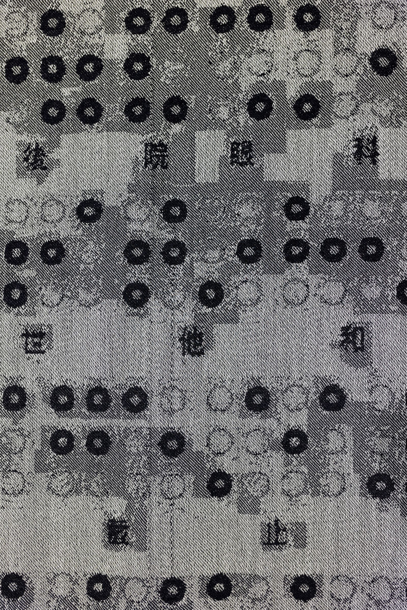 © Yujie Zhou - Save as Text — The Whistle-Giver in Braille2023, Jacquard Weave, Handwoven, Wool and Cotton, 210 x 110 cm.