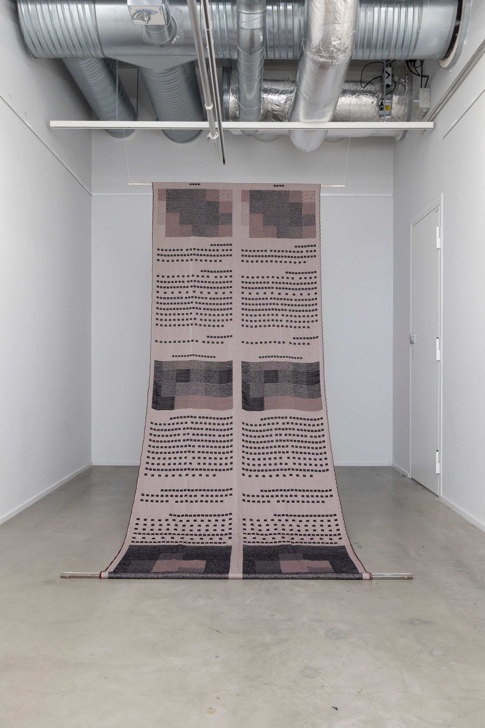 © Yujie Zhou - Save as Text — In the End, We Lost Our Language2023, Jacquard Weave, Wool and Cotton, 310 x 110 cm.