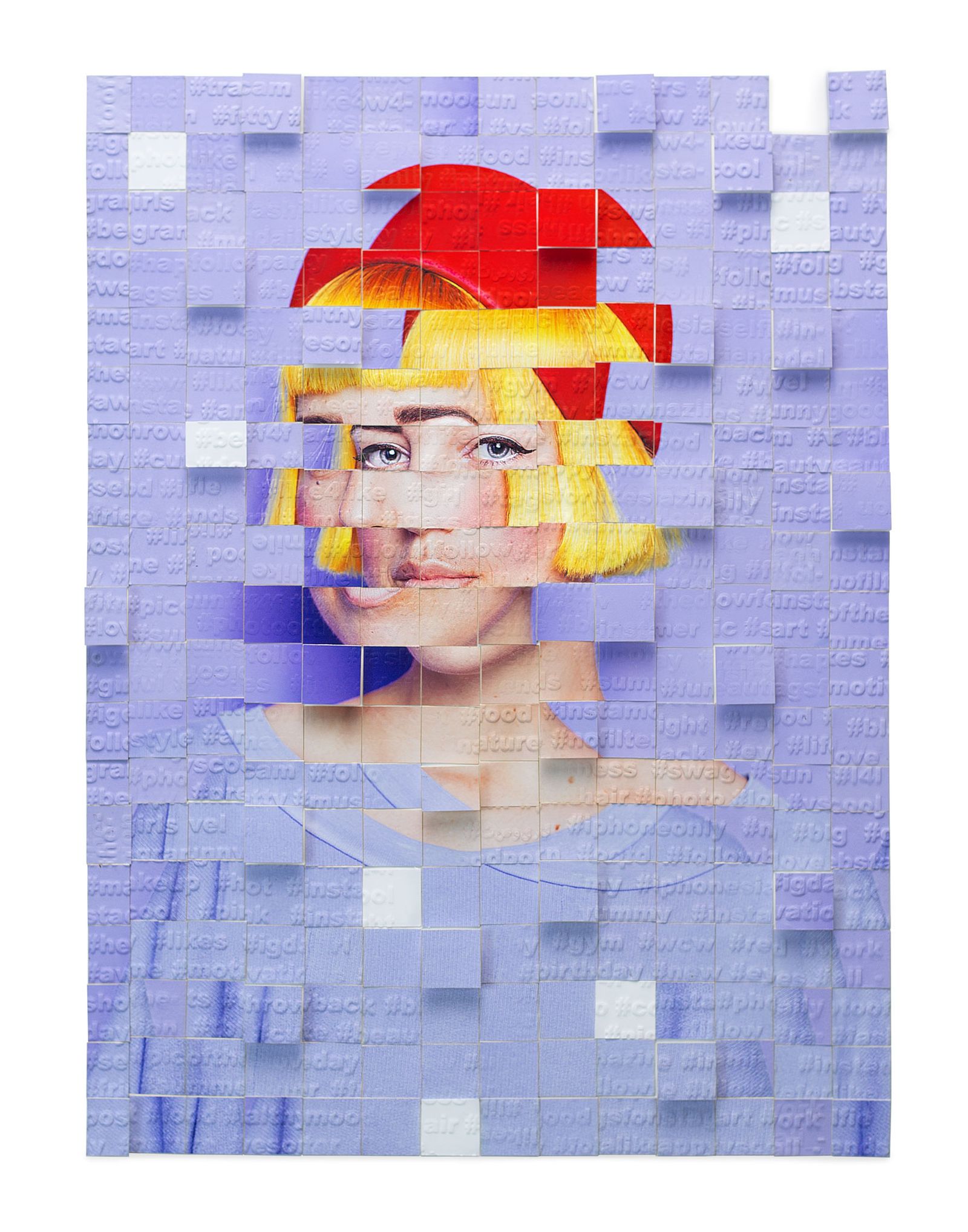 © Karen Navarro - Subject #1 variation 1, 2020 Laser-cut embossed archival inkjet print 18x14 in