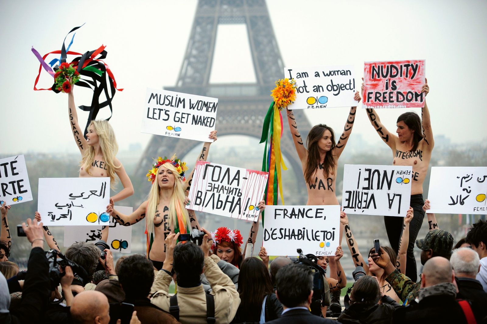 Yoan Valat/EPA/Shutterstock Yoan Valet, Ukrainian FEMEN Movement Protest, Trocadero Square, Paris, 2012