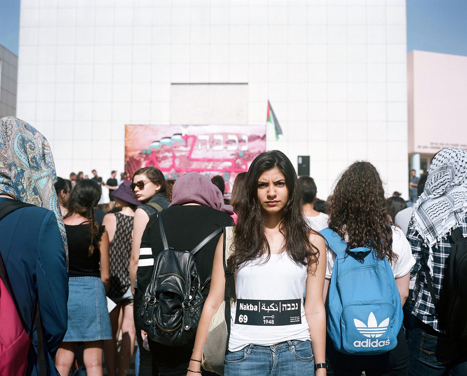 © Iris Hassid Segal - Majdoleen, Nakba Ceromony Demonstration, University of Tel Aviv, Ramat Aviv, 2017