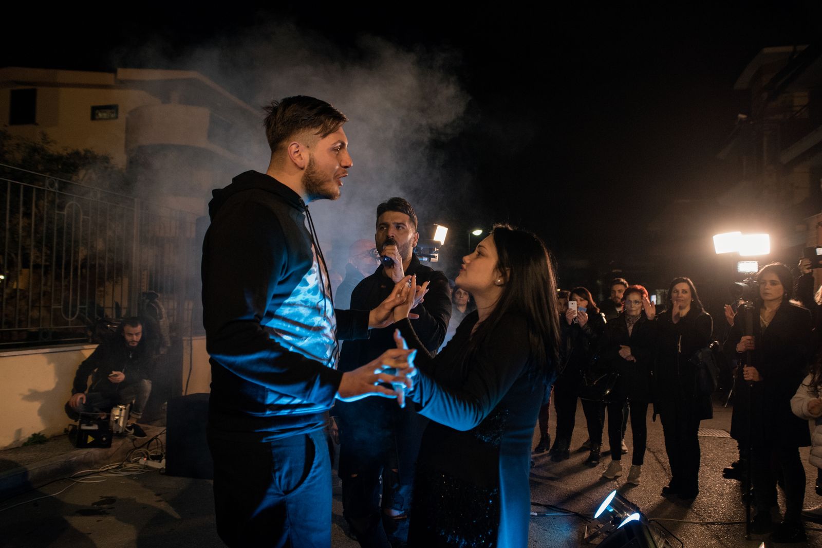 © Camillo Pasquarelli - Tony Arca performs in a serenade the night before the wedding of the young couple.