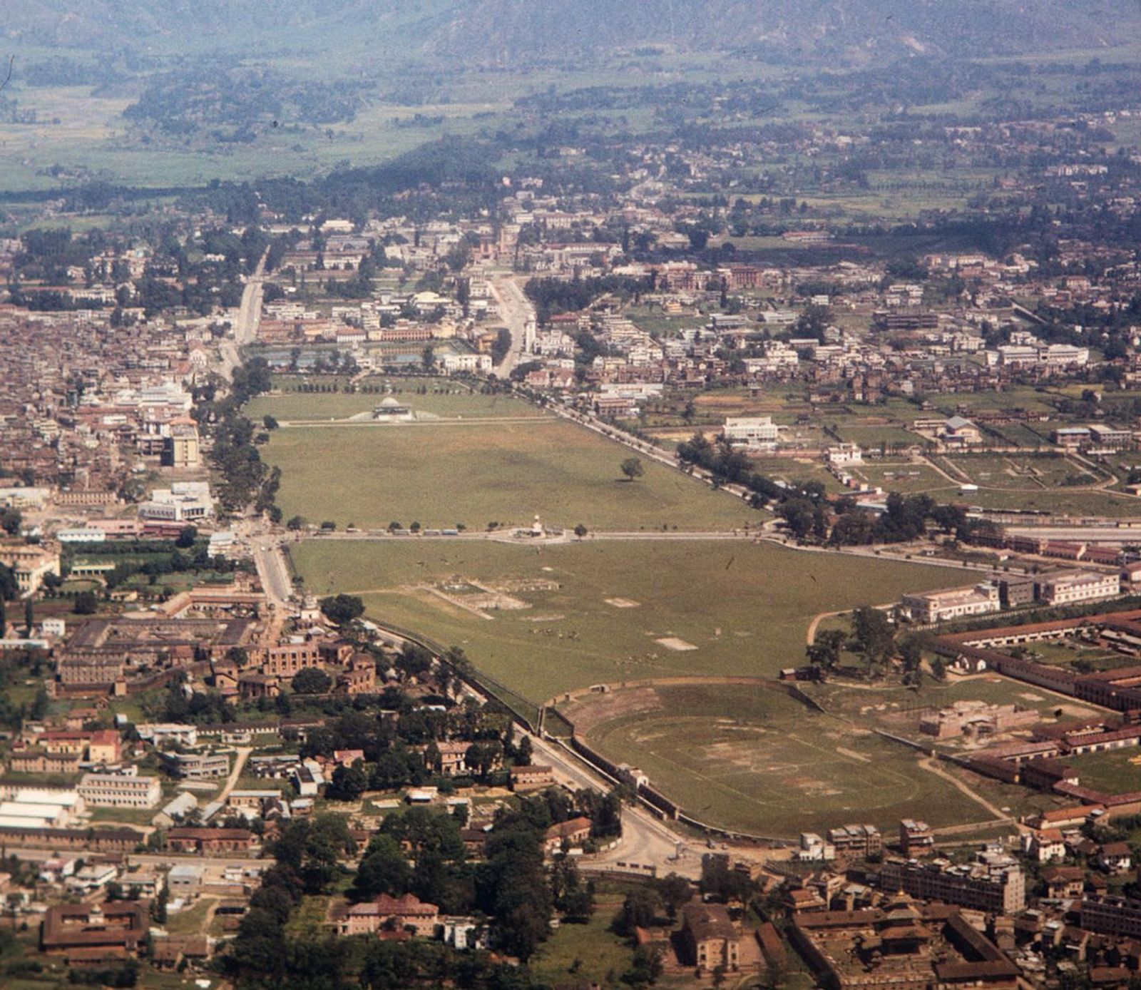 © Tripty Tamang Pakhrin - Archival Photo: An aerial view of Tundikhel in 1970. Peace Corps Nepal Photo Project by Doug Hall
