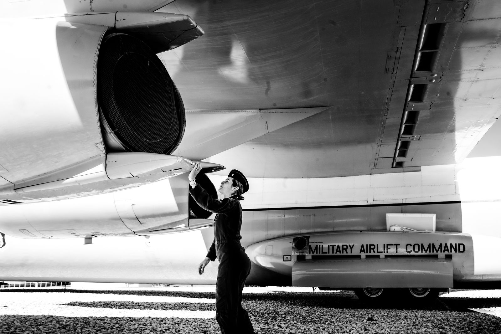 © Katerina Christina - Part of a rigorous, pre-flight inspection that Lily conducts every time she flies.