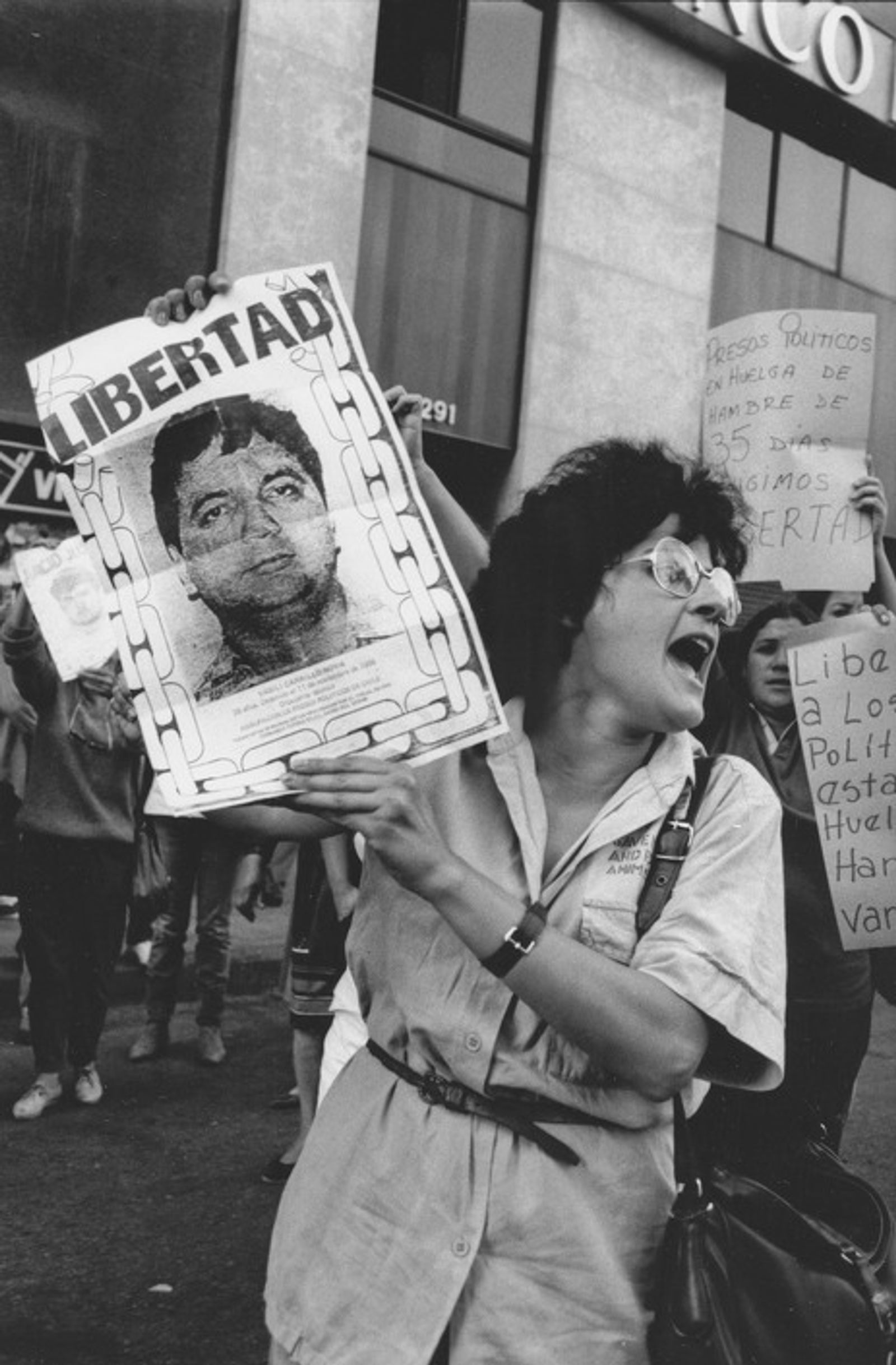 © Julio Etchart - Relatives of disappeared political prisoners demand justice at rallies in 1985. Santiago; Chile