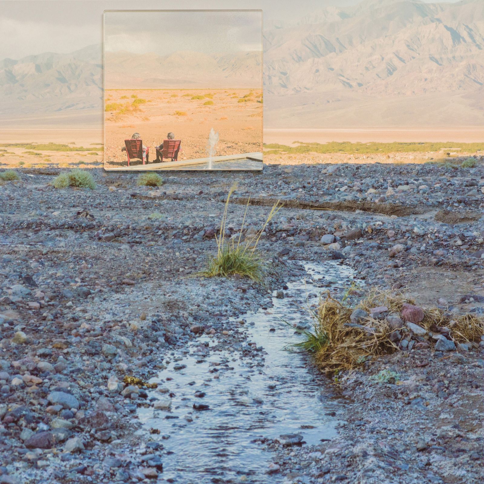 © Diana Cheren Nygren - A New Pool Image with mounted acrylic inset. Landscape - Death Valley. Inset - Washington DC and Death Valley composite