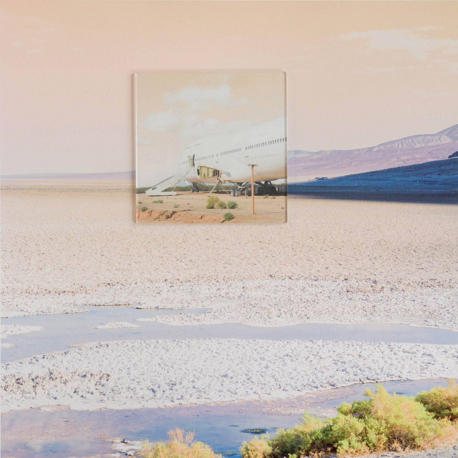© Diana Cheren Nygren - Arrivals and Departures Image with mounted acrylic inset. Landscape - Death Valley. Inset - New Mexico.