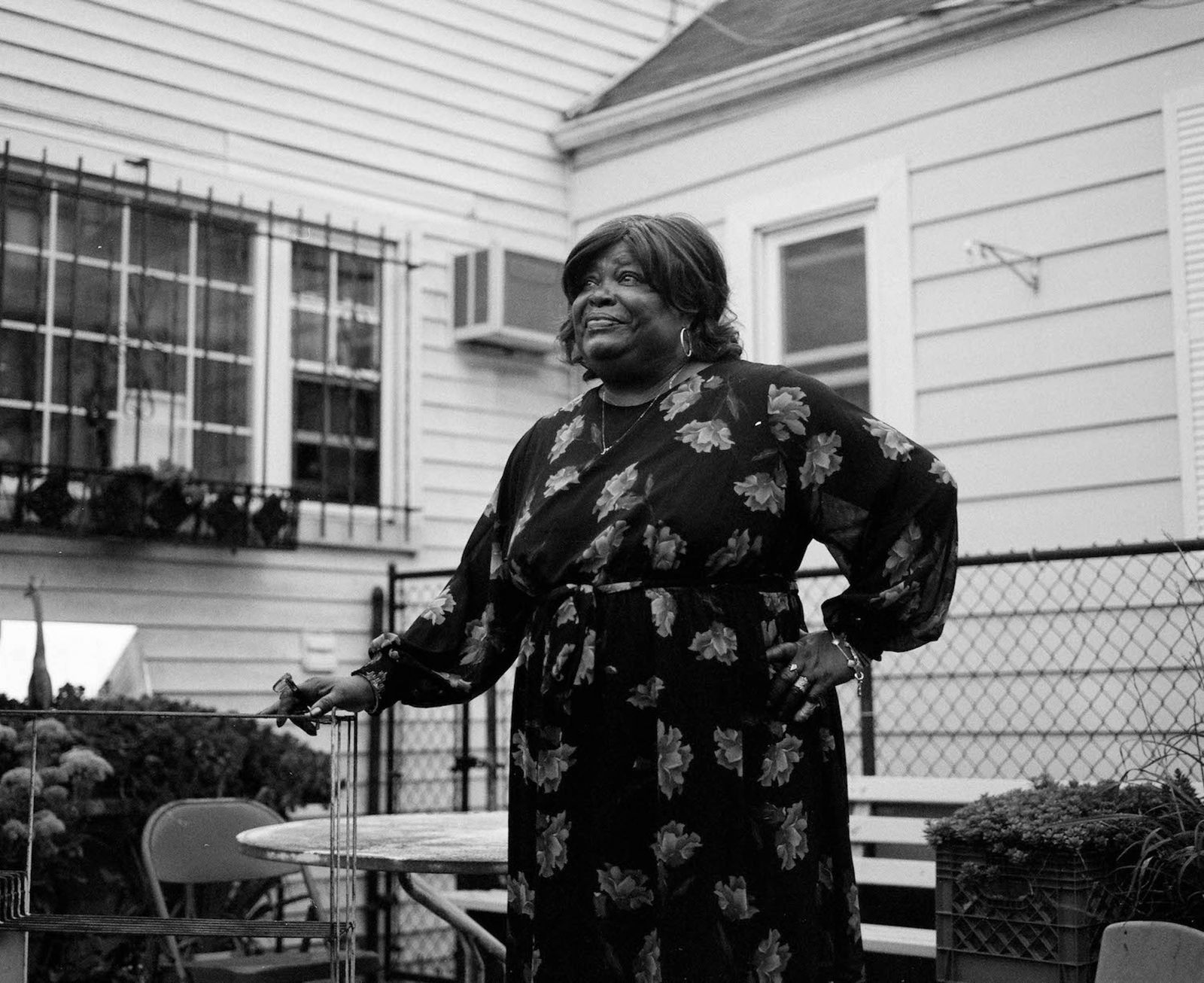 © Laila Annmarie Stevens - Grandmother Lillie Coleman (75) in her backyard home in Cambria Heights, Queens, New York.