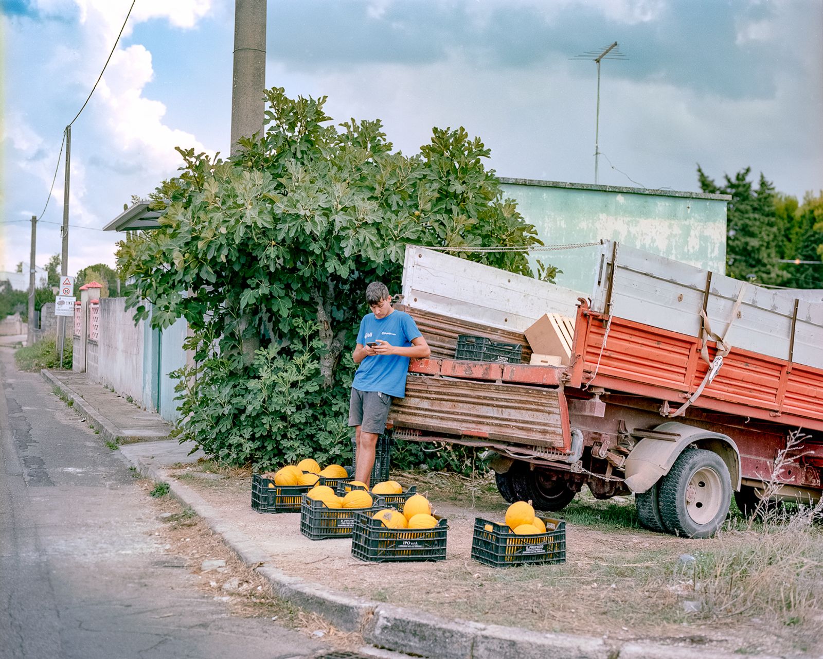 © Francesco Conti - what's up, (melon seller) Lecce, 2022. 120  negative film