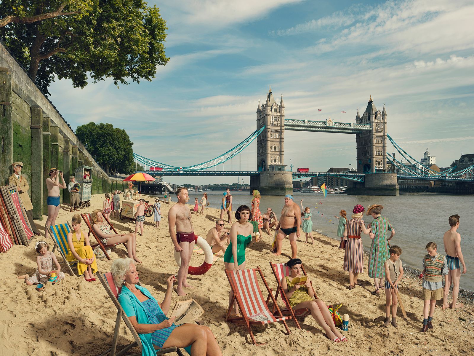 © Julia Fullerton-batten - Bathers by Tower Bridge
