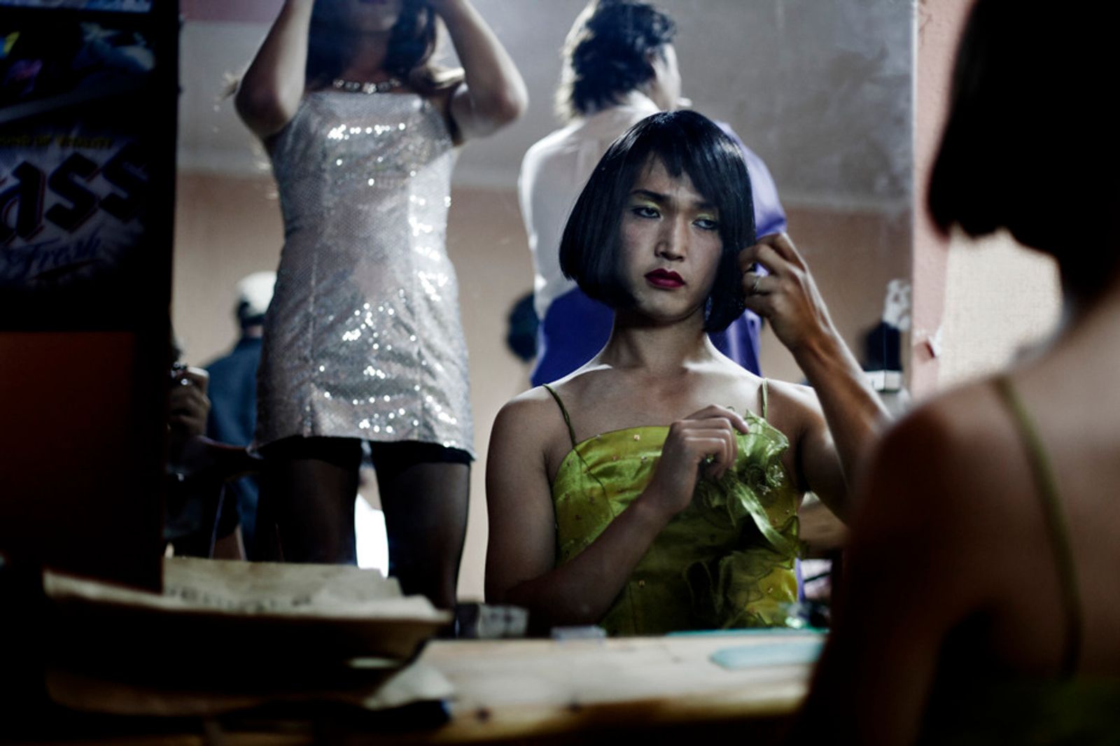 © Alvaro Laiz - Nurbul, professional dancer prepares himself for a private show on a gay party in Ulaanbataar.