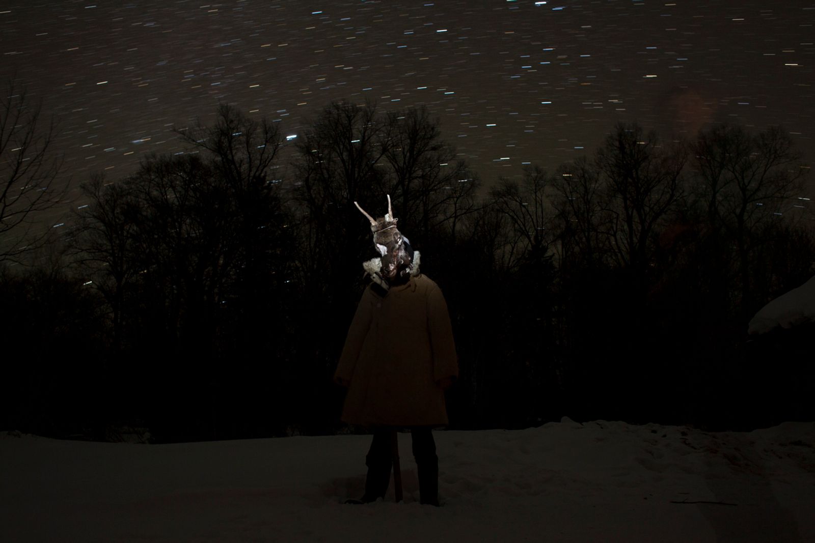 © Alvaro Laiz - Roe-deer man under the Orion (the Hunter) constellation
