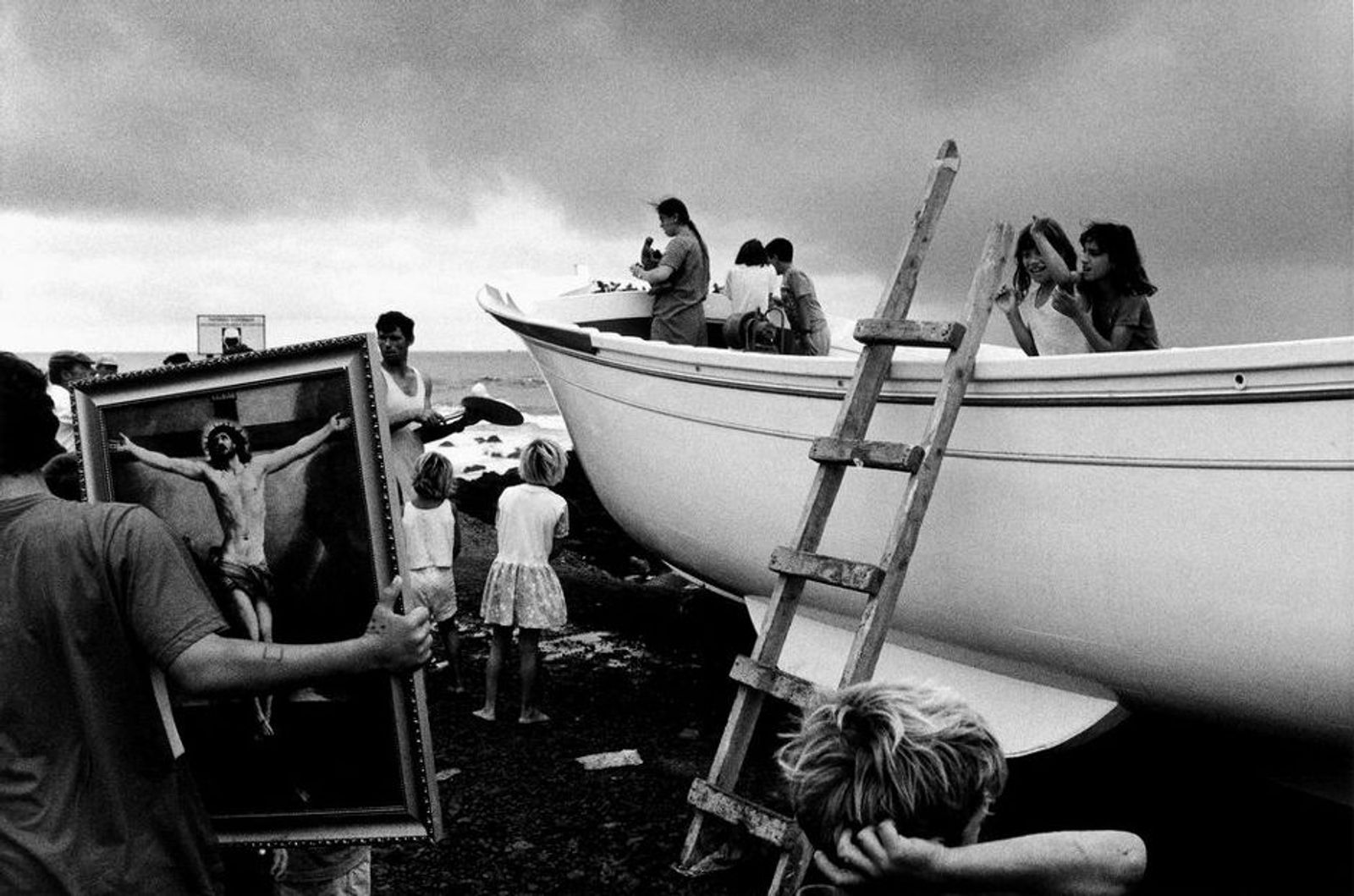 © Paulo Monteiro - Baptism ceremony of an artisan fishing boat, island of San Miguel, 1998
