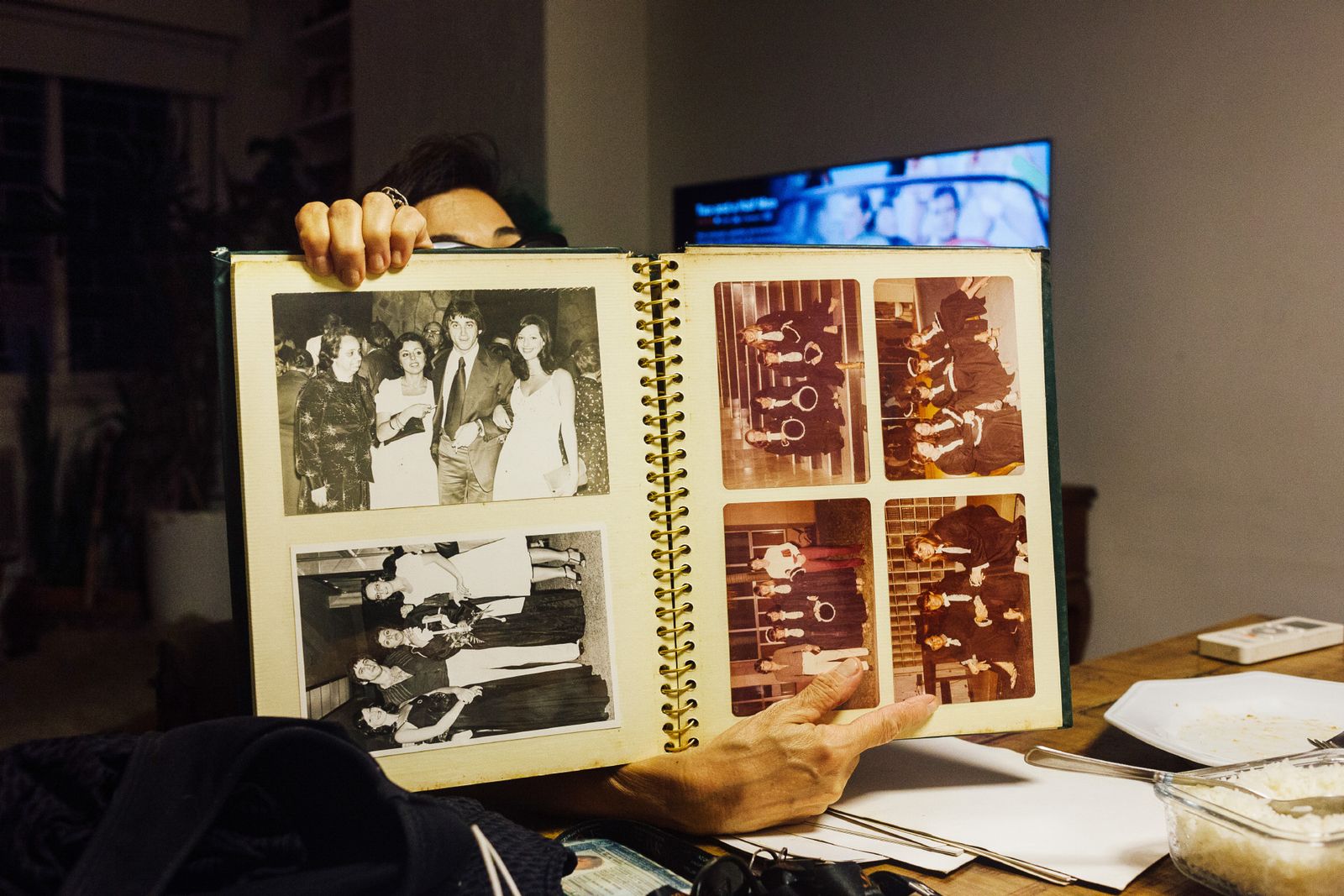 © Gabriel Carpes - My mother showing us old photos from her college days