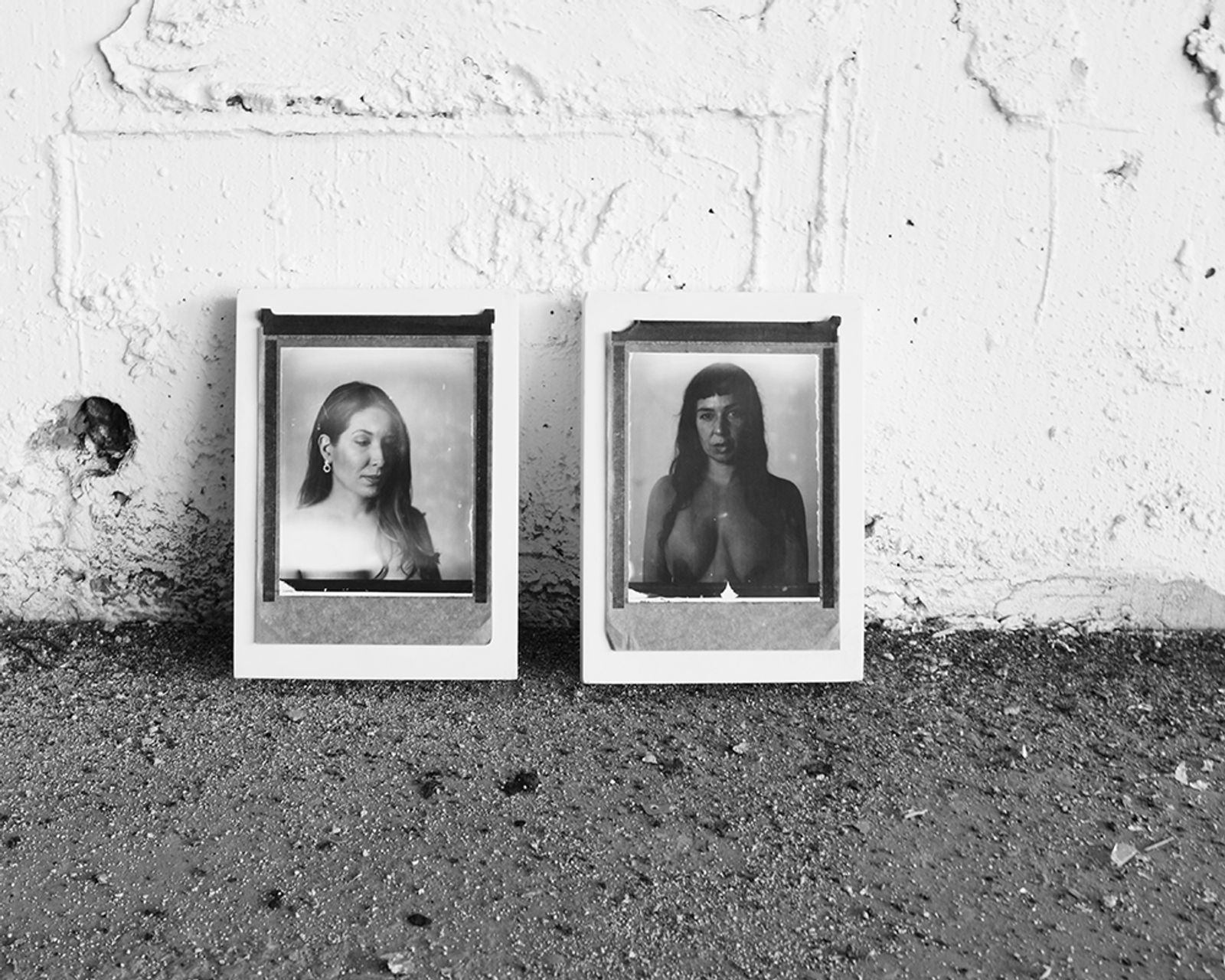 © Julie Cook - E.L.S.C. FILES, Evidencing the East End Exhibition In The Soon To Be Lost Warehouse, Chiqui Love and Vera Rodriguez, 2017