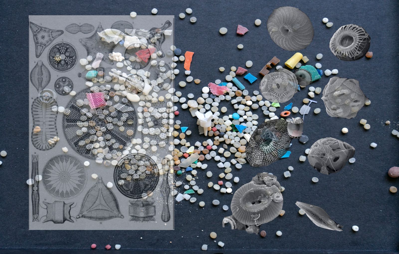 © Florence Iff - microplastic, bacteria living on and from micro plastic, contaminated water