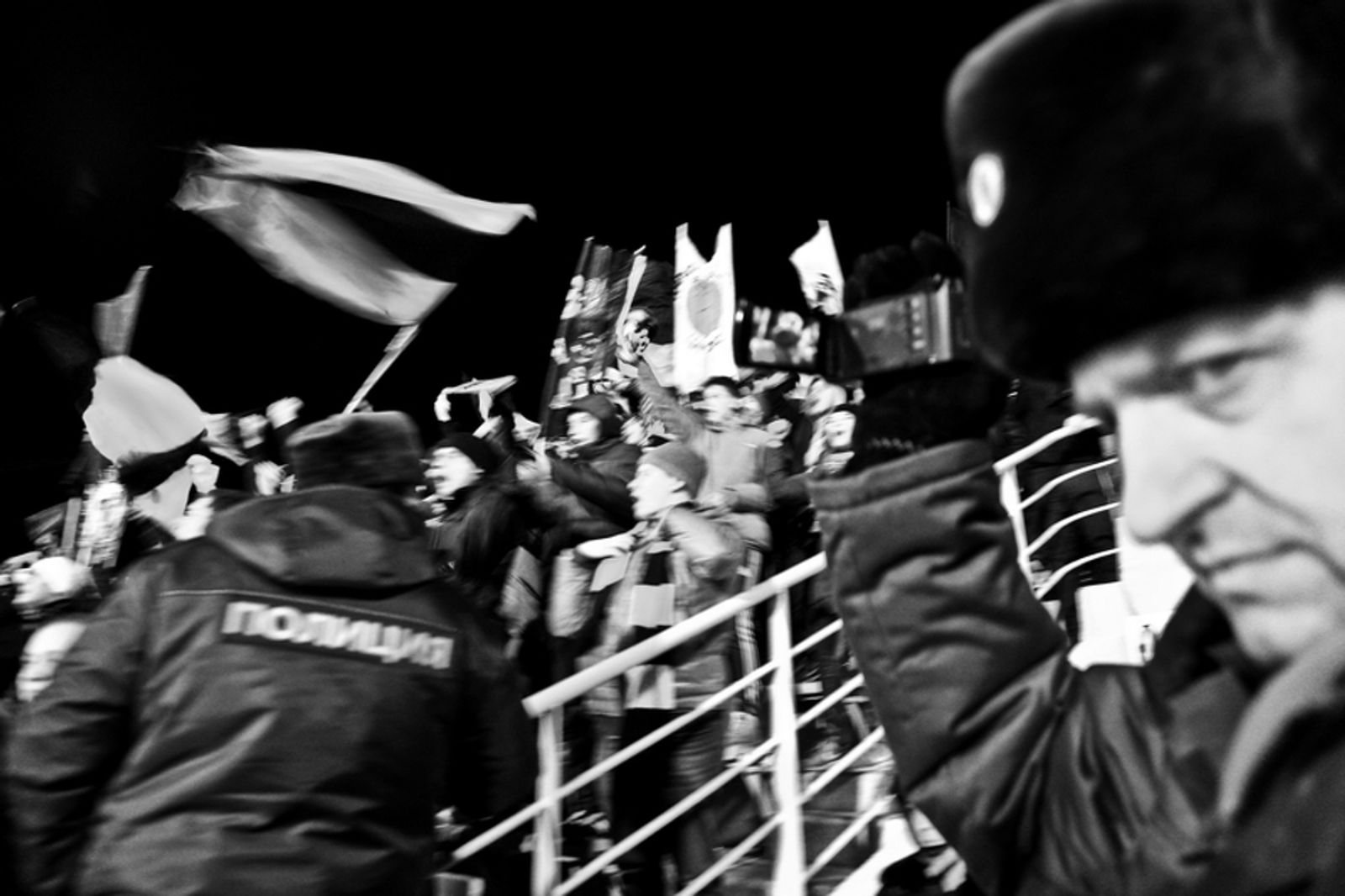 © Pavel Volkov - Police filmed cheering football fans to identify offenders