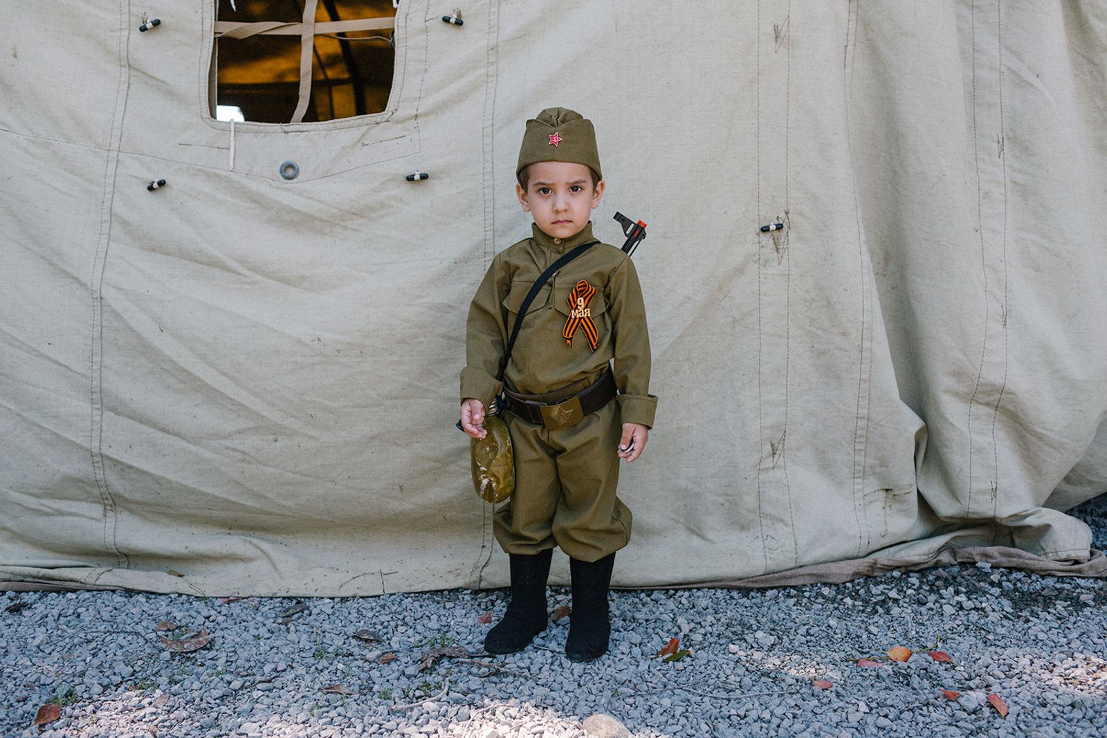 © Ksenia Kuleshova - Abkhazia, Sukhum, 09/05/2016. Young patriot during a parade on May 9 in Sukhum.