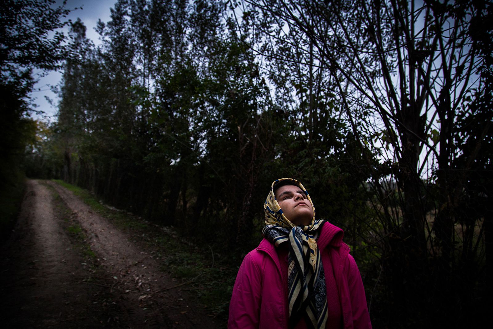 © Zohreh Saberi - Raheleh, 13, born blind, coming back home from her school; she passes this long road alone every day.